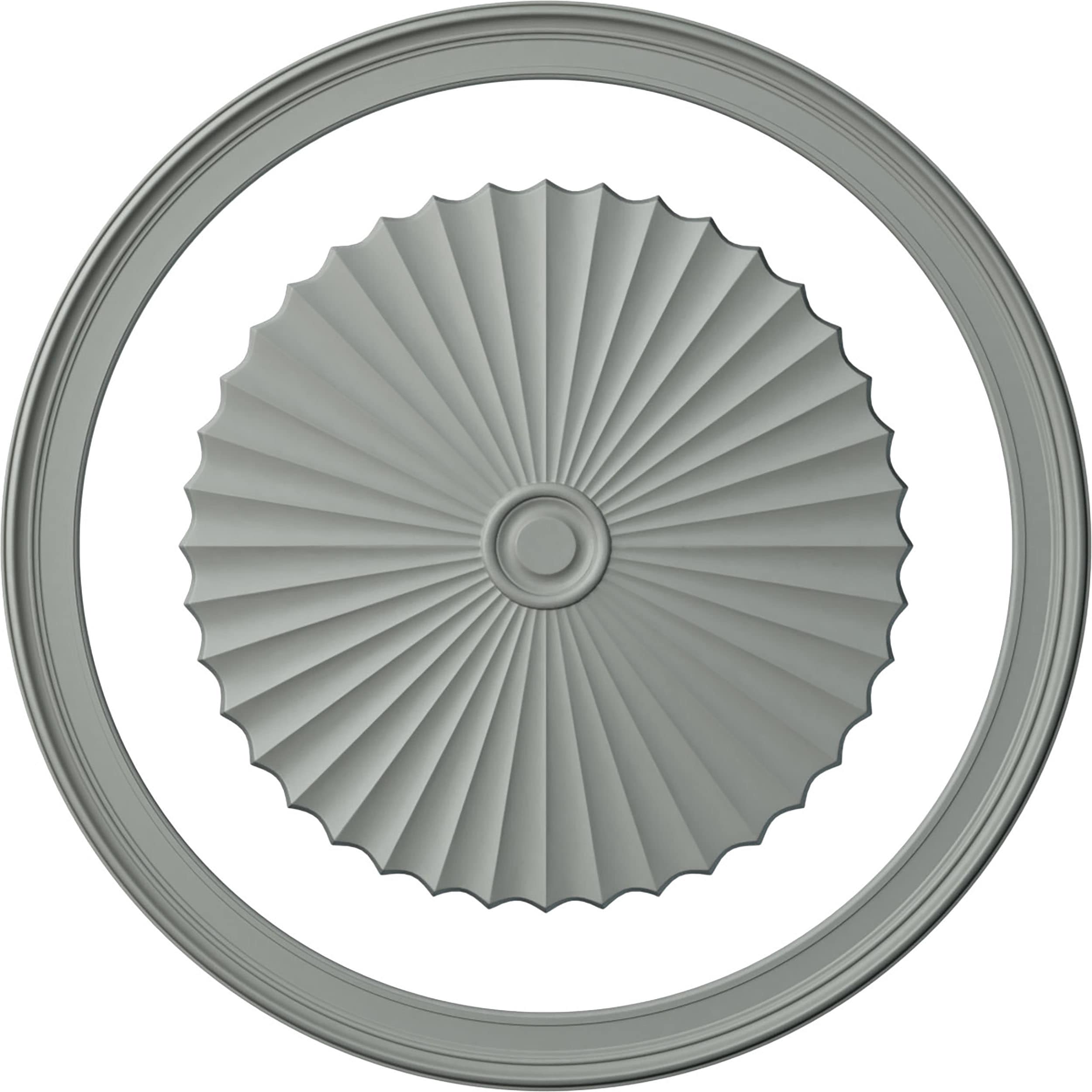 Ekena Millwork CRM70BE48SH Shakuras 70.5-Inches x 70.5-Inches Full Urethane Ceiling Ring