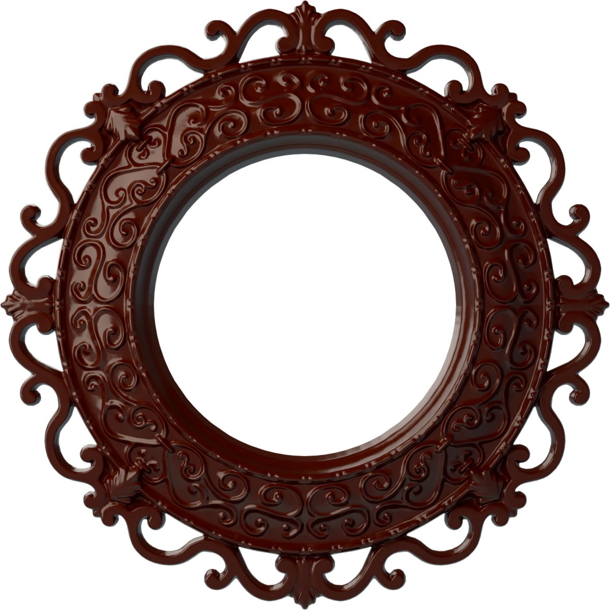 Ekena Millwork CM13ORBMF Orrington 13.25-in W x 13.25-in L Painted Brushed Mahogany Polyurethane Whole Ceiling Medallion