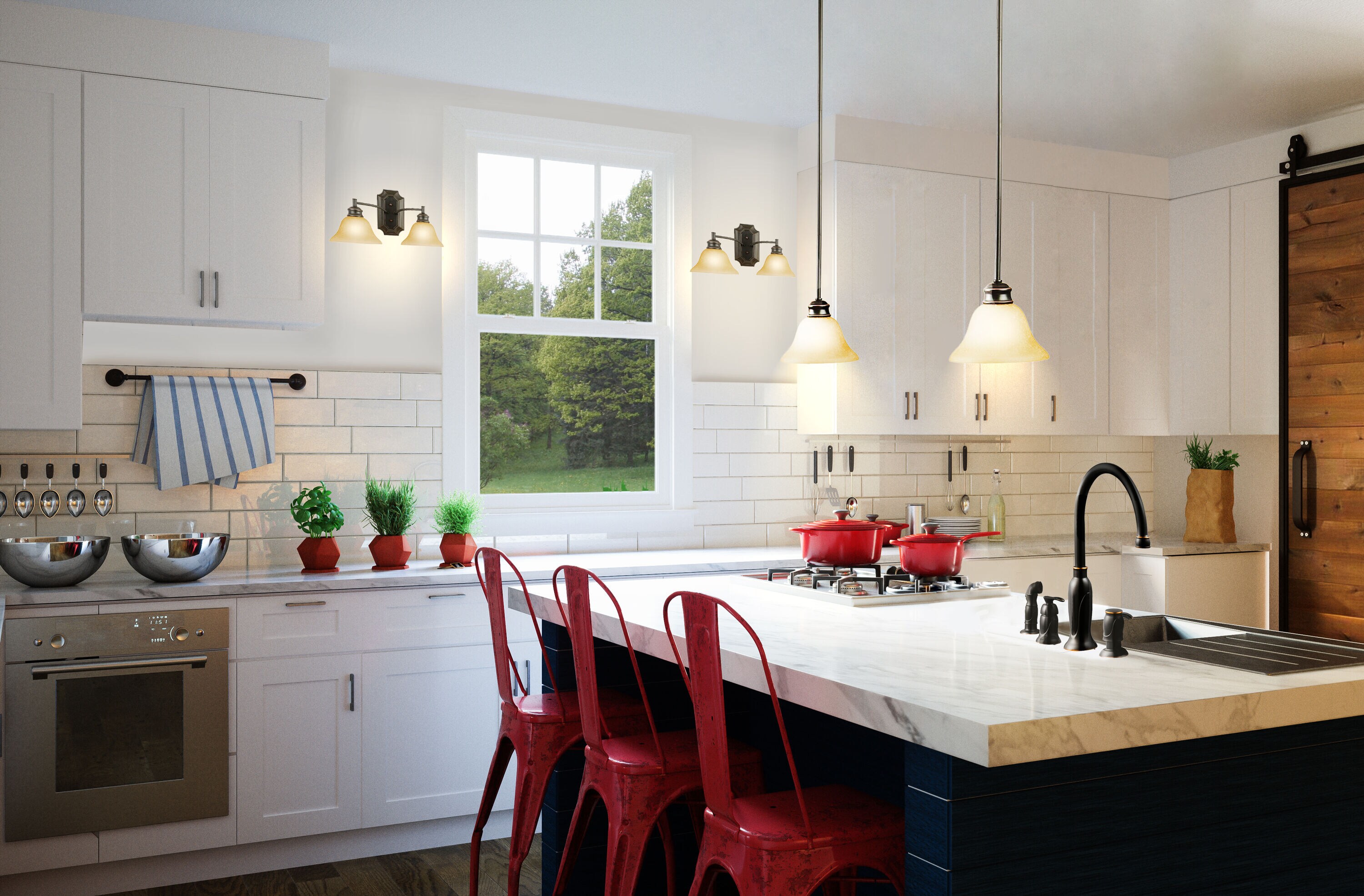 Oil Rubbed Bronze Kitchen Faucet with Sprayer and Soap Dispenser