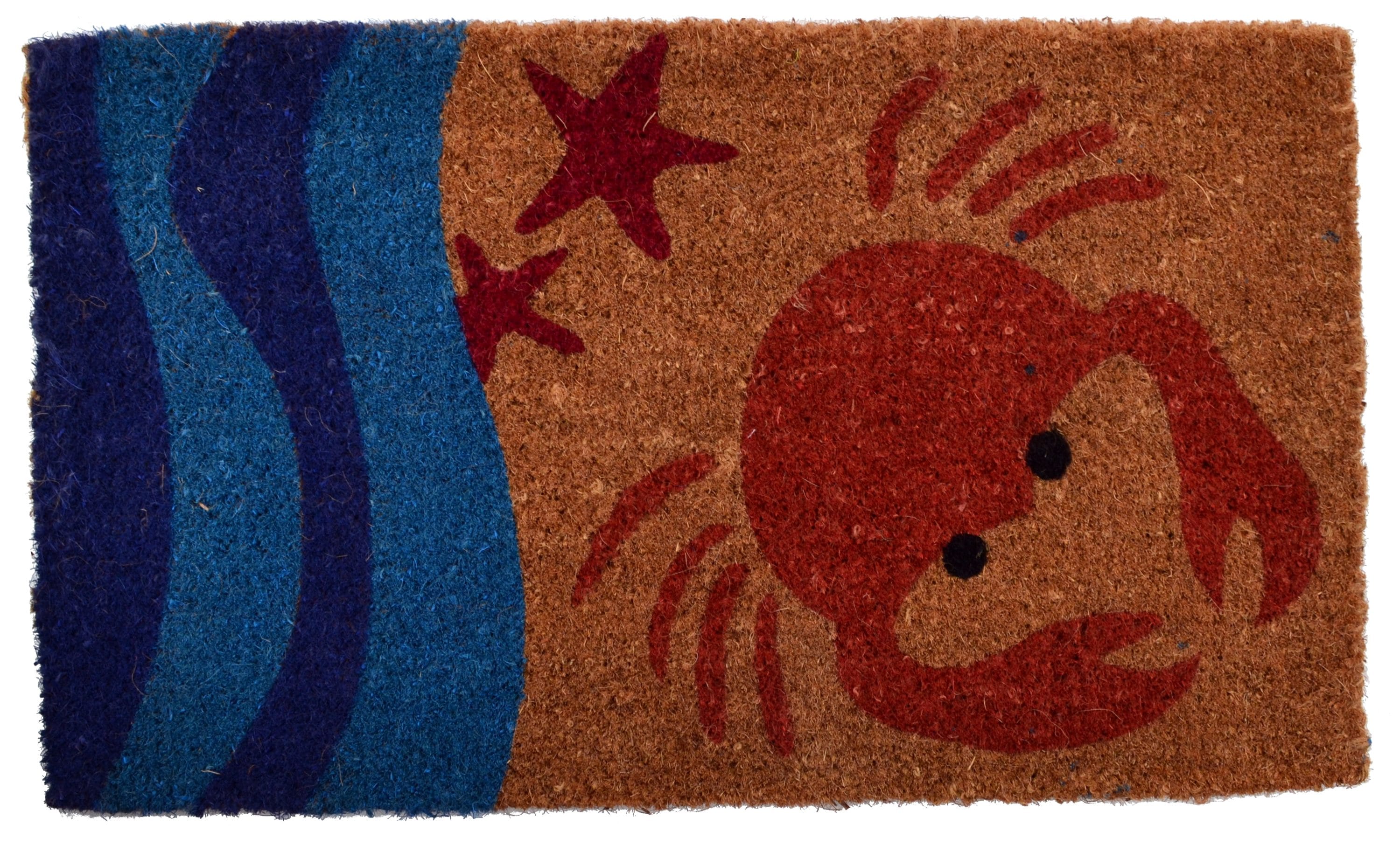 Imports Decor 328BCM Multi Color Coir Rectangular Outdoor Decorative Summer Door Mat