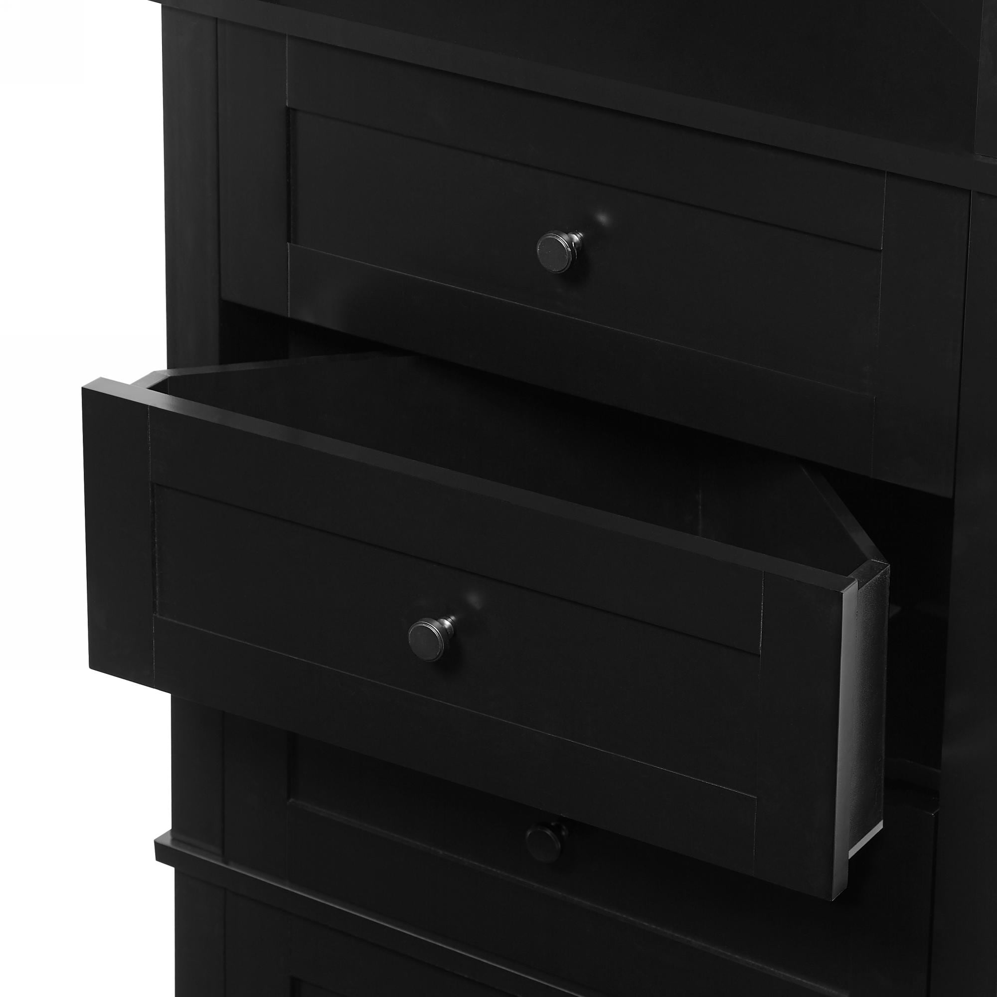 Hrinhom BA07-BLACK Linen-Cabinets - View #7