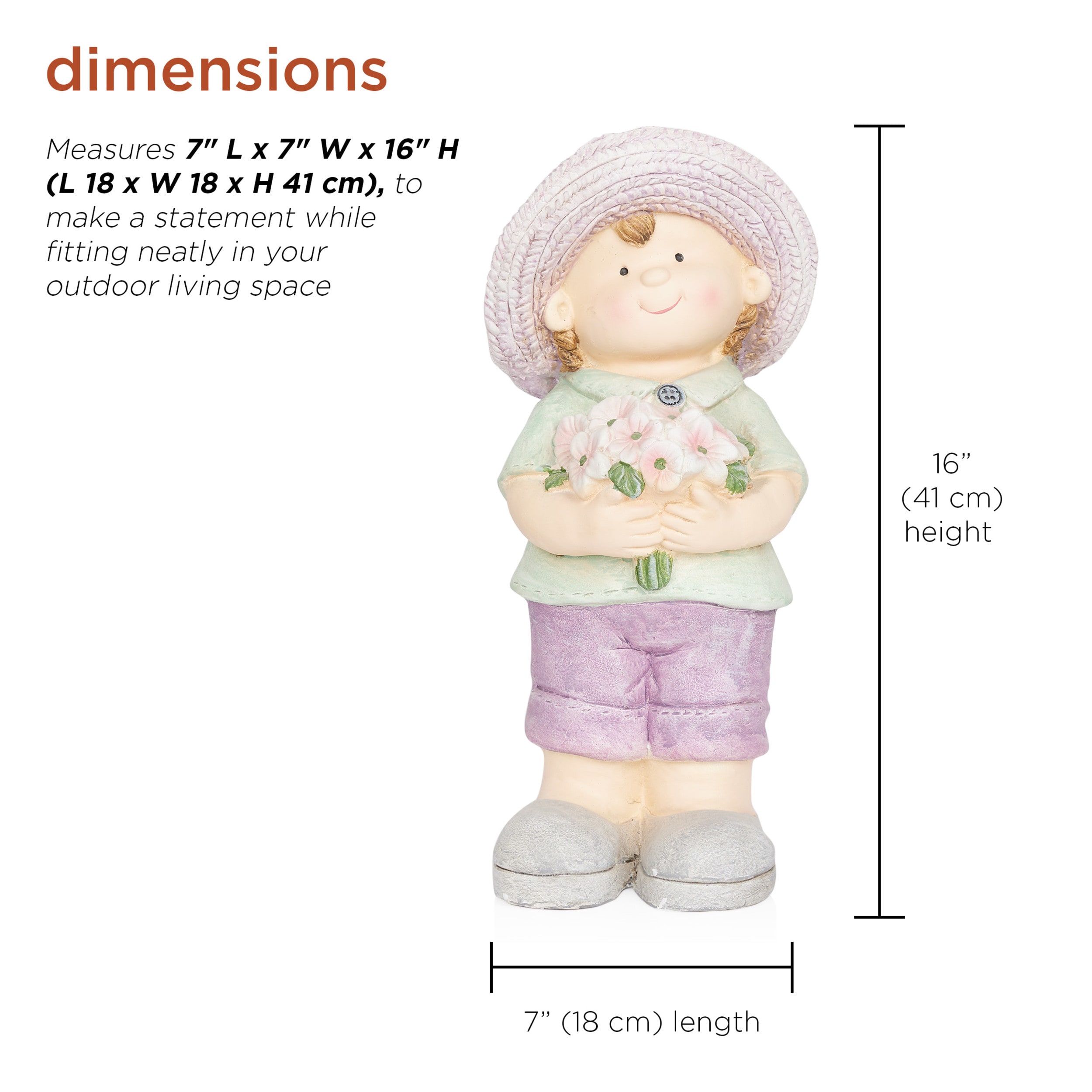 Alpine Corporation QWR1458 Garden-Statue - View #9