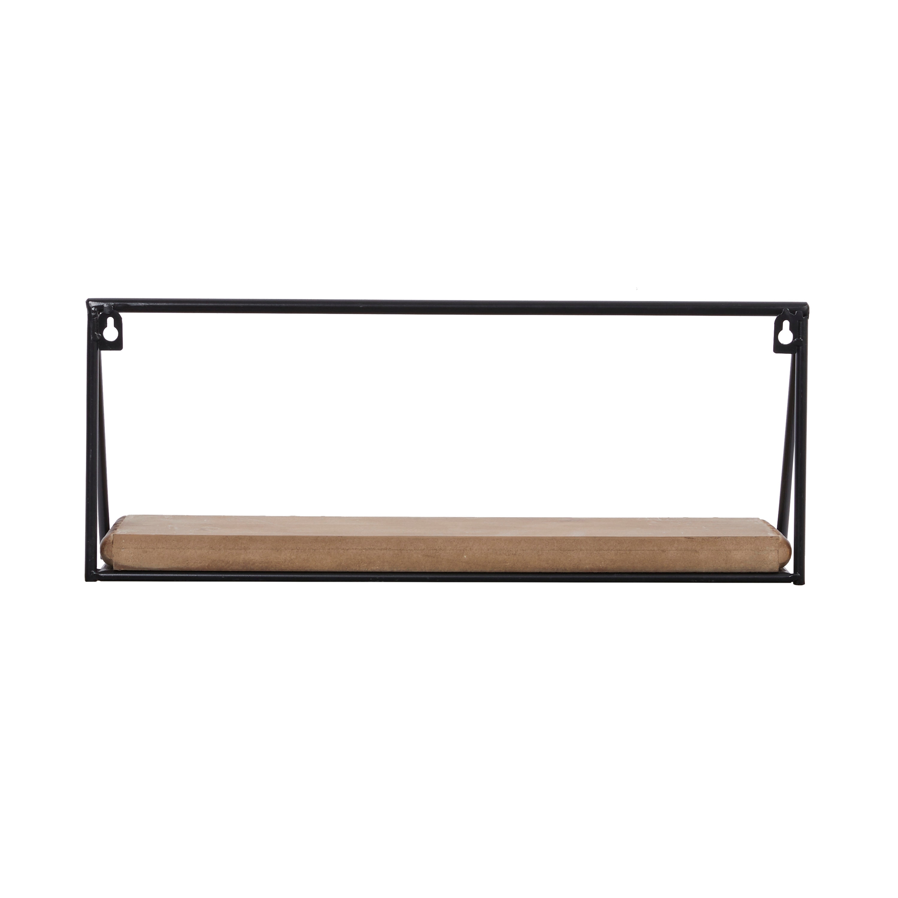 Sleek Black Floating Wall Shelf Trio for Modern Living Spaces