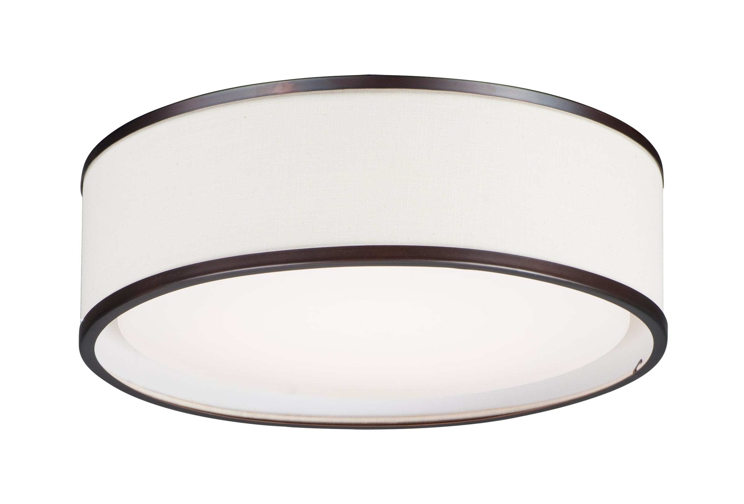 Maxim Lighting 10221OMOI Prime 3 -Light 16-in Oil-rubbed Bronze Integrated LED Flush Mount Light