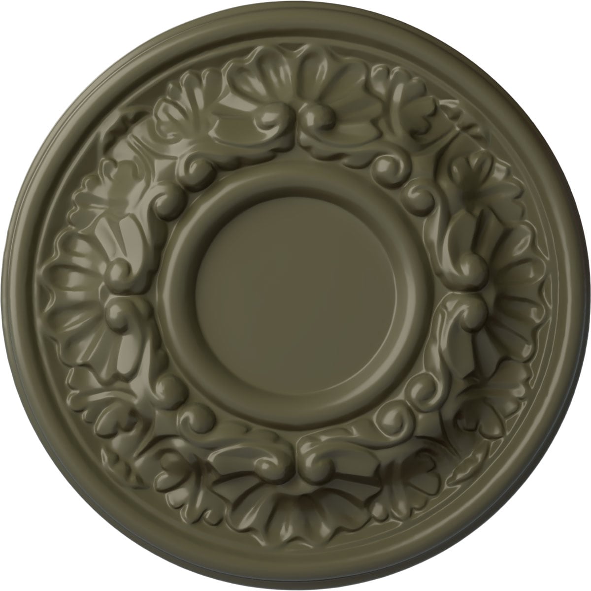 Ekena Millwork CM07ODPTF Odessa 7.5-in W x 7.5-in L Painted Turtle Polyurethane Whole Ceiling Medallion
