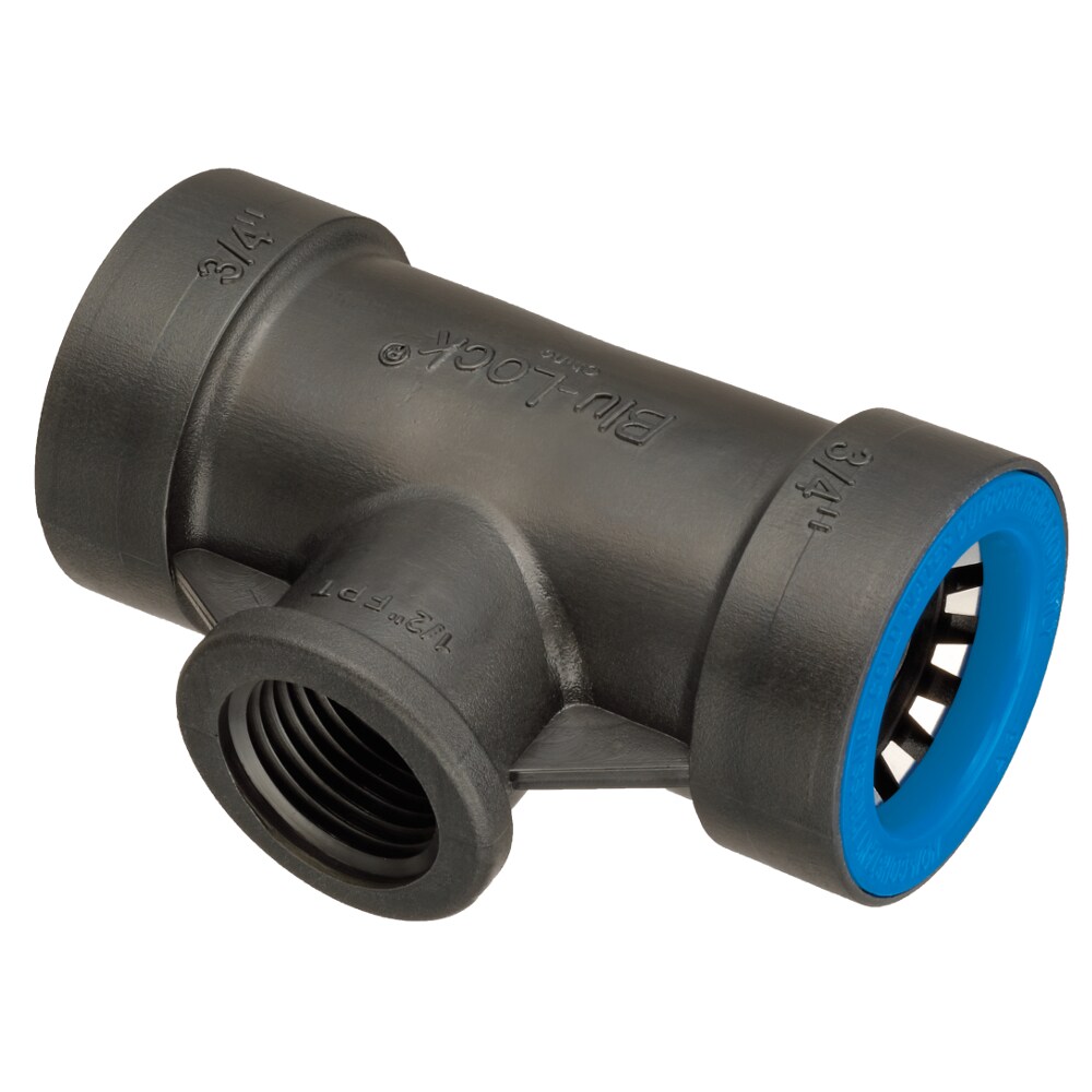 Orbit 31372 irrigation Push-to-connect Tee Blu-Lock 3/4-In x 1/2-In FPT