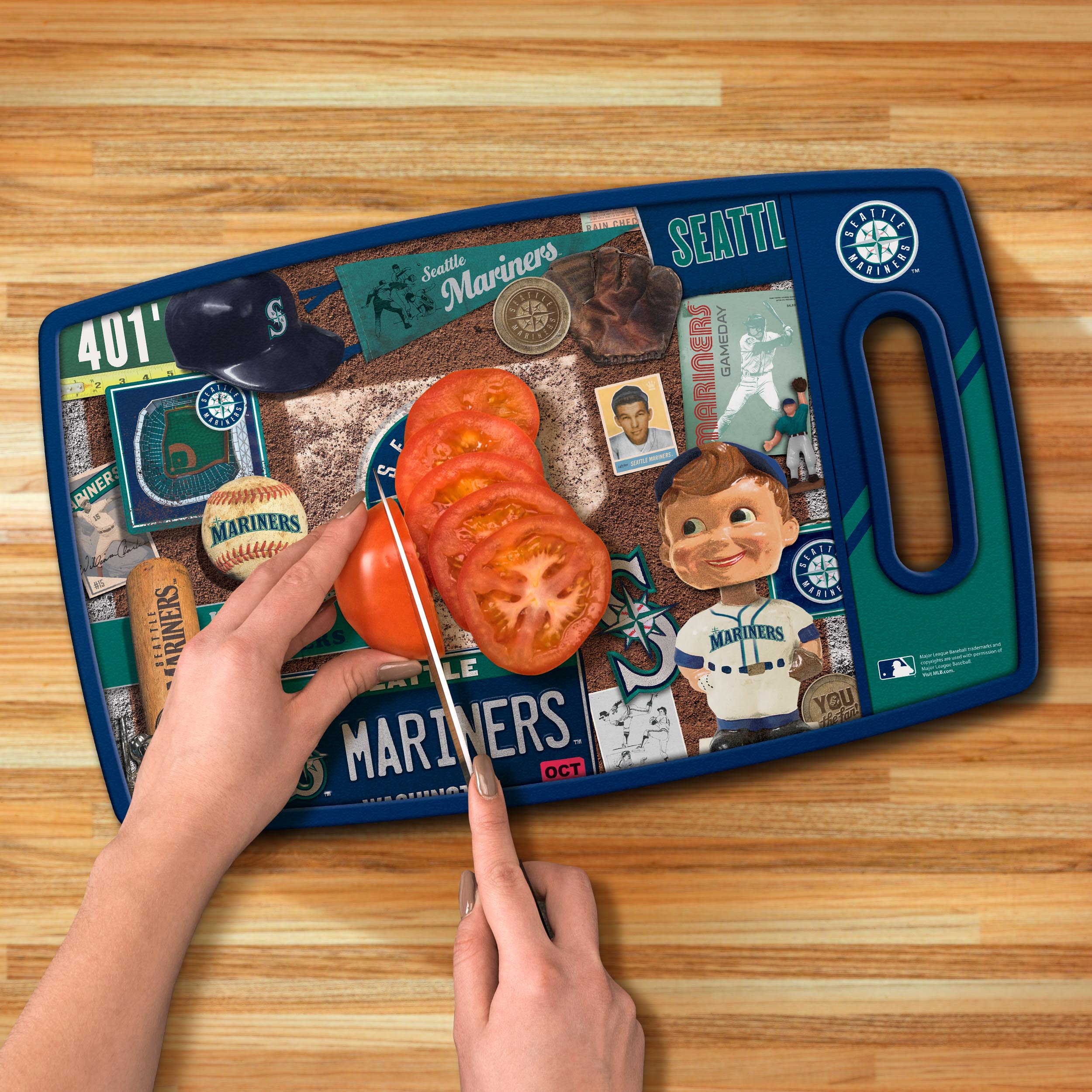 Seattle Mariners Team Jersey Cutting Board