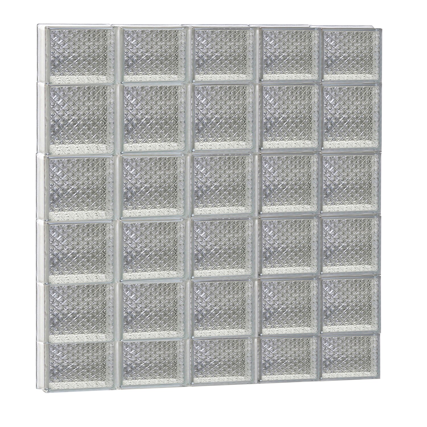 REDI2SET S4044DP Diamond Glass 38-3/4-in x 42-1/2-in Frameless Replacement Glass Block Window