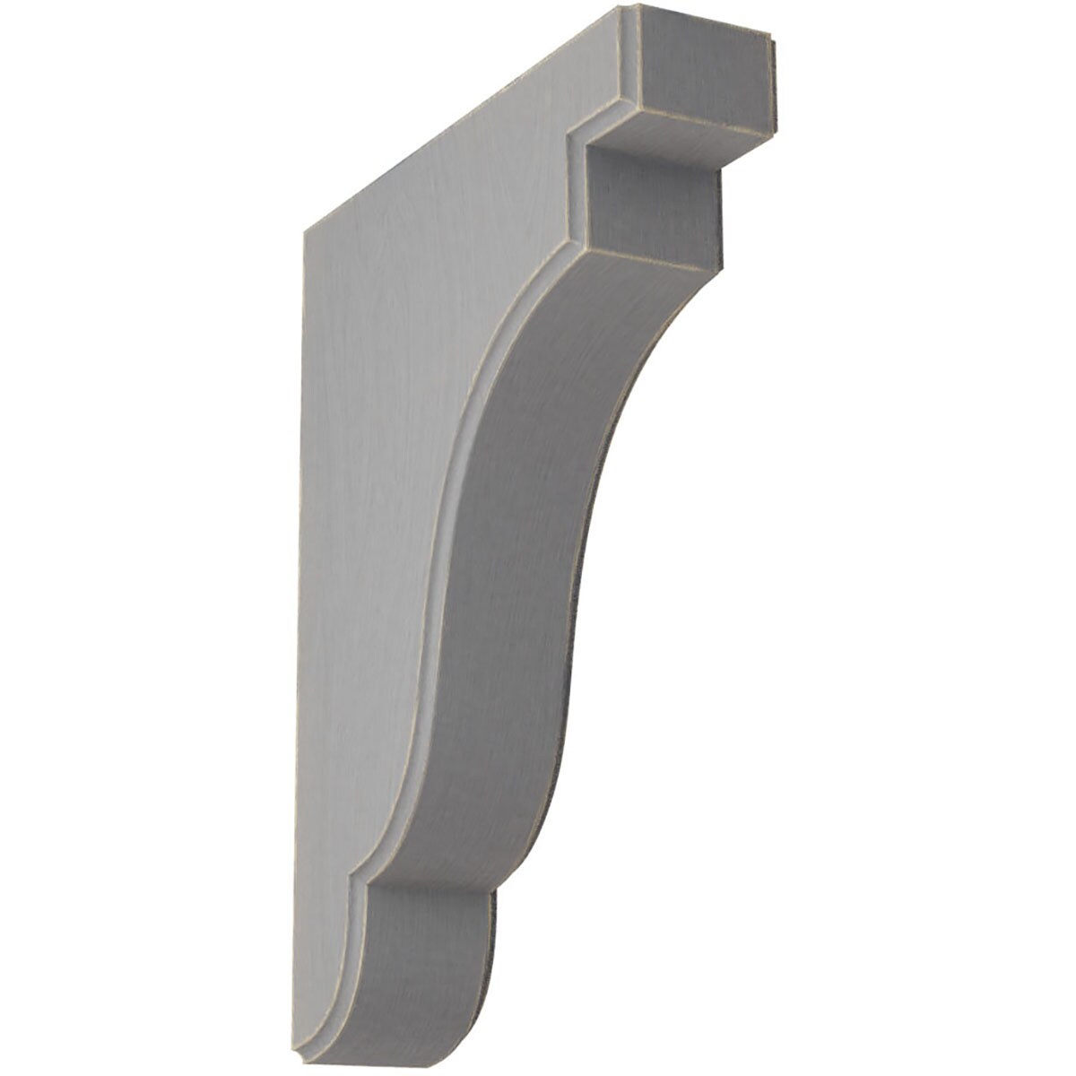 Ekena Millwork BKTWD02X07X10BEPG Bedford 1-3/4-in x 7-1/4-in x 9-1/2-in Rubberwood Gray Wood Standard Bracket