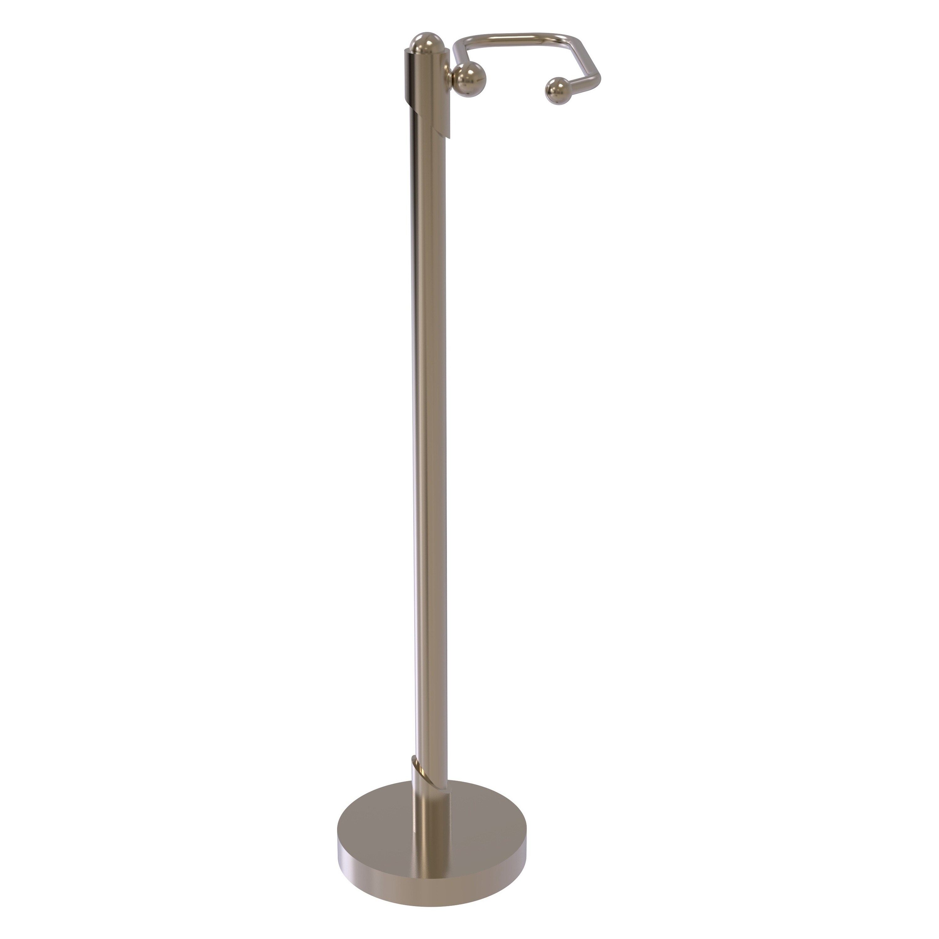 Allied Brass SH-27-PEW Soho Antique Pewter Freestanding Single post Toilet Paper Holder 1 -Rolls with Storage