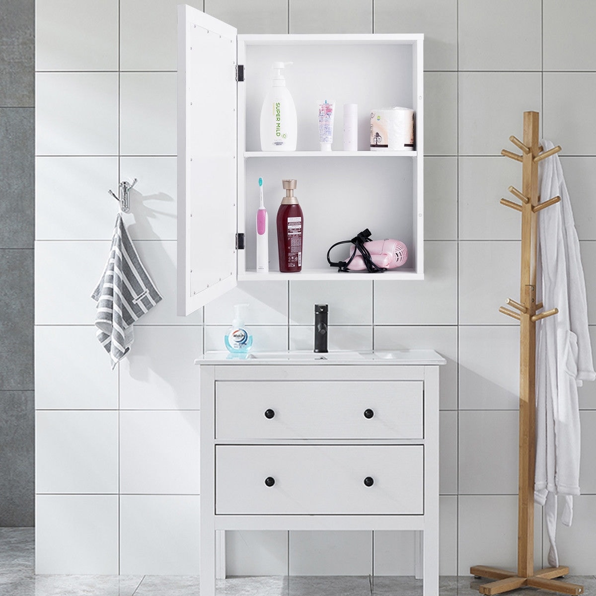 Forclover HYFE-59317WH Bathroom-Medicine-Cabinets - View #5