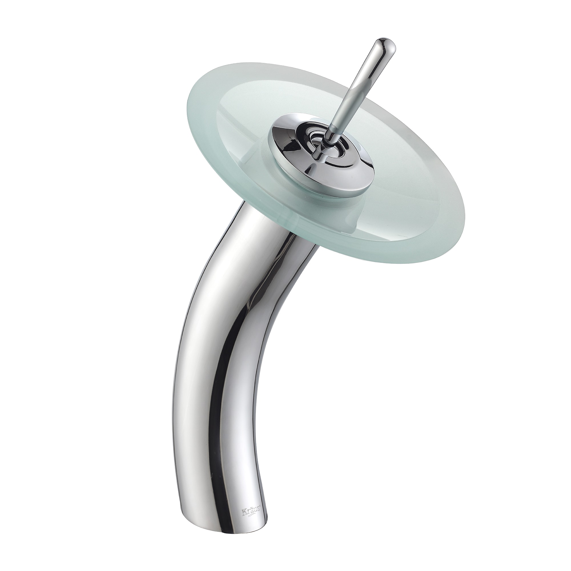 Kraus KGW-1700CH-FR Vessel Mixer Chrome Single hole 1-handle WaterSense Waterfall Commercial/Residential Handle Bathroom Sink Faucet