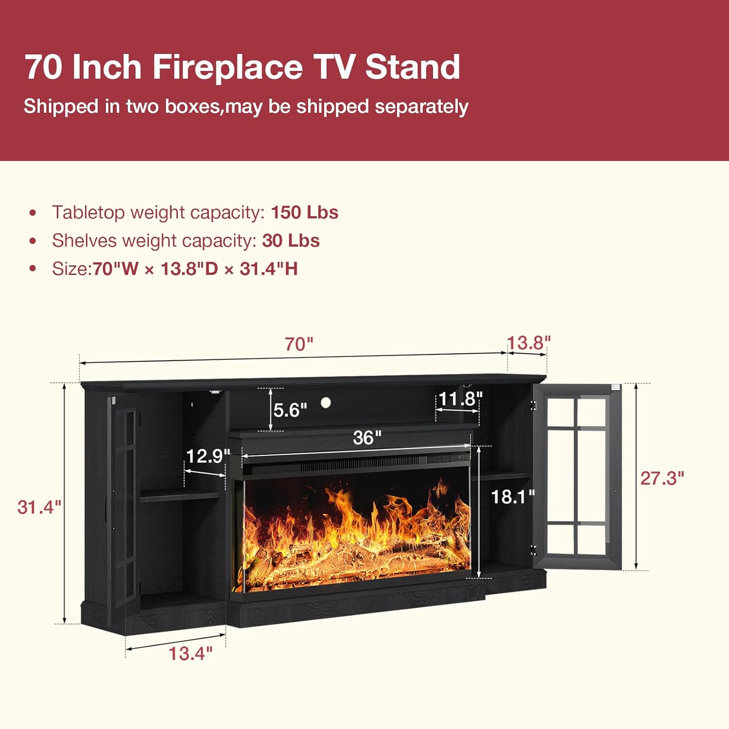Bapipro TE32A70BB Electric-Fireplaces - View #5