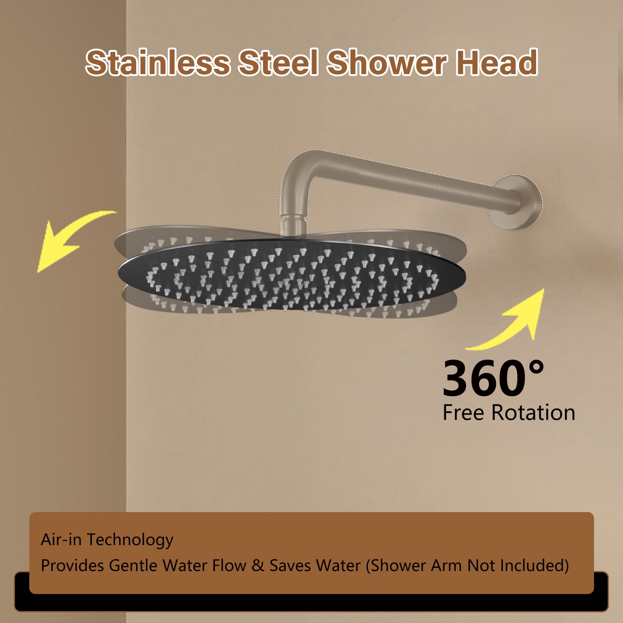 CASAINC CASATW701-5ORB Fixed-Showerhead - View #5