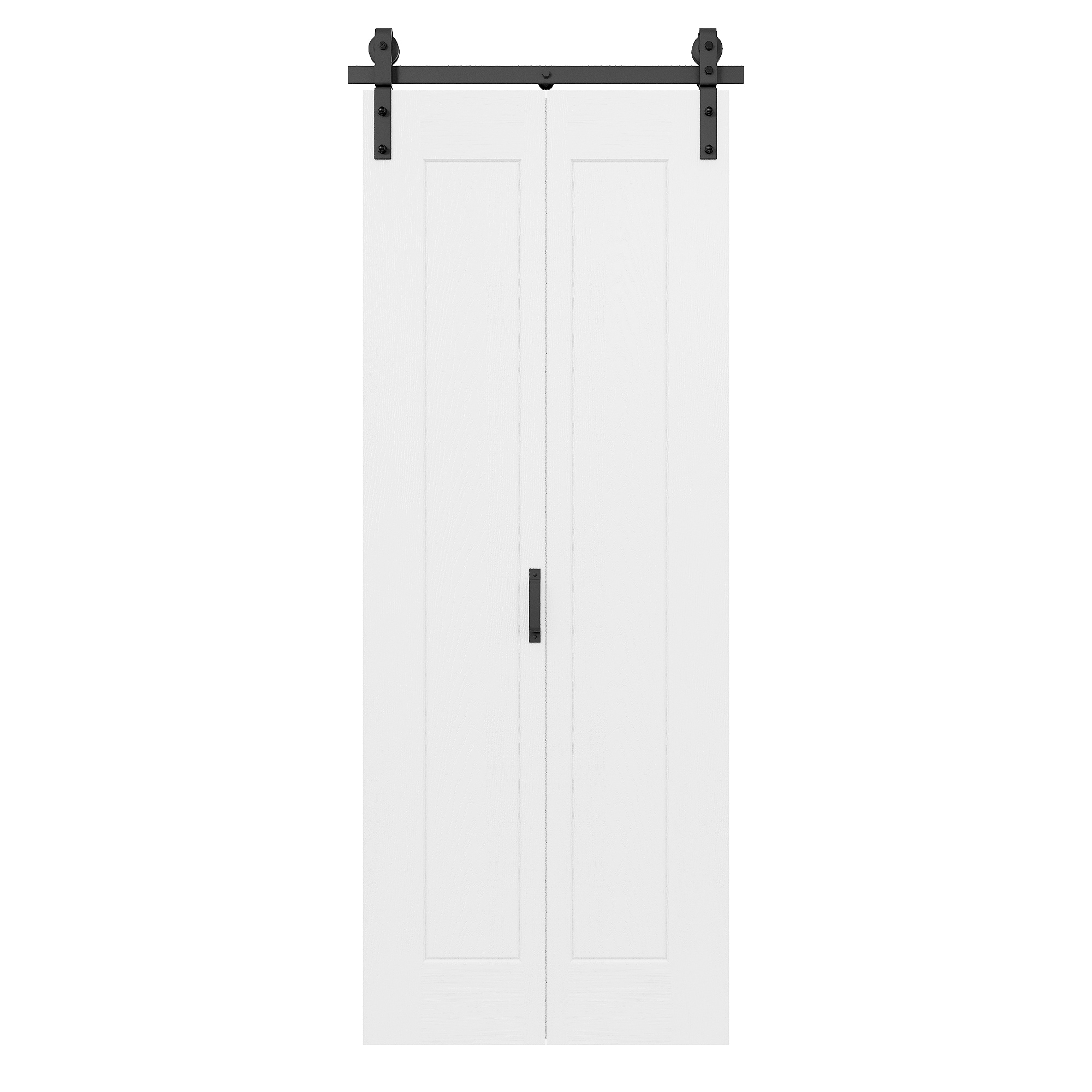 AINLARRY ZDGC-BD-KX1L-32 32-in x 84-in White Primed Square MDF Hollow core Single bifold Barn Door (Hardware Included)