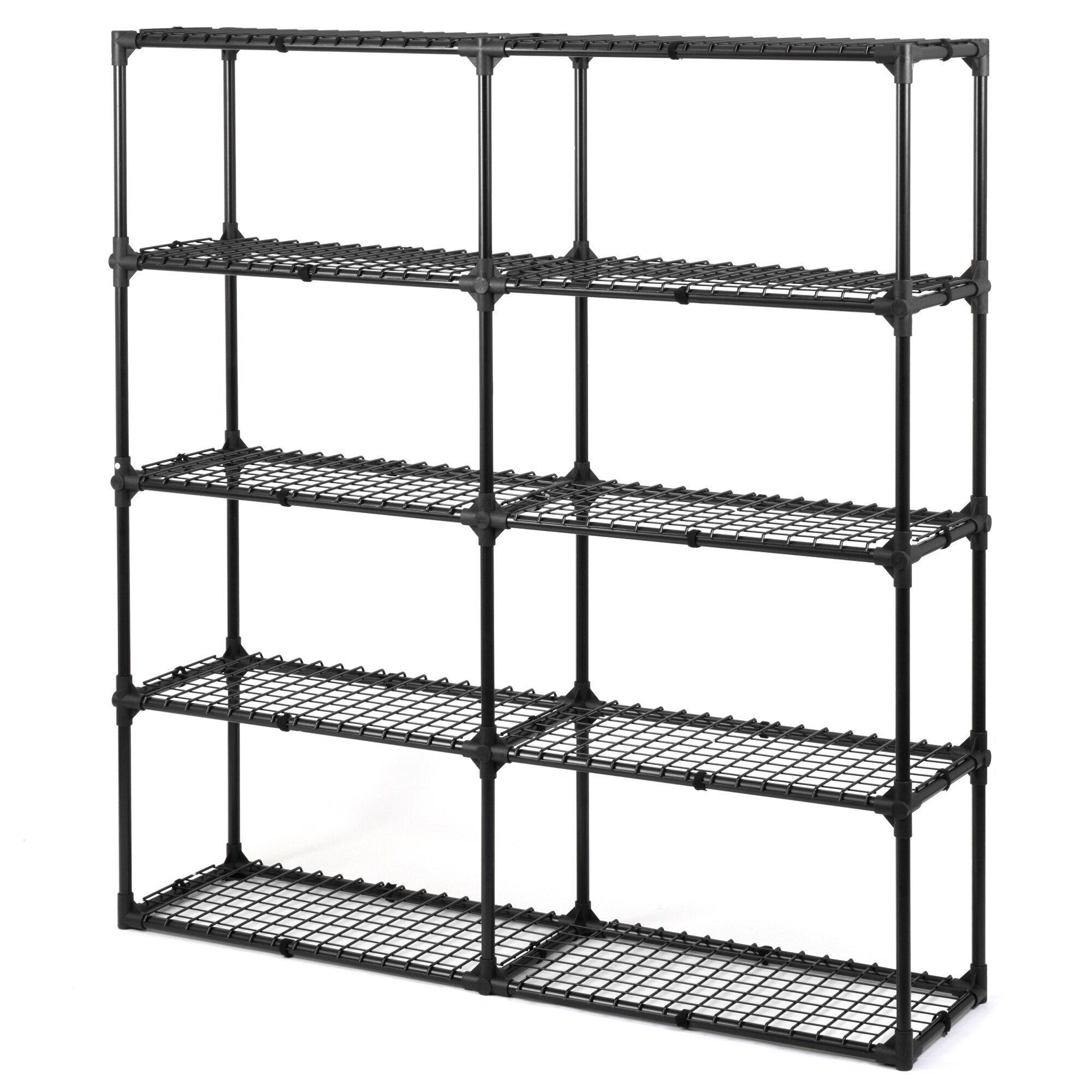 Flynama J-V-885035 5 -Tier Heavy Duty Black Steel Utility shelving unit ( 57-in W x 14-in D x 60-in H )