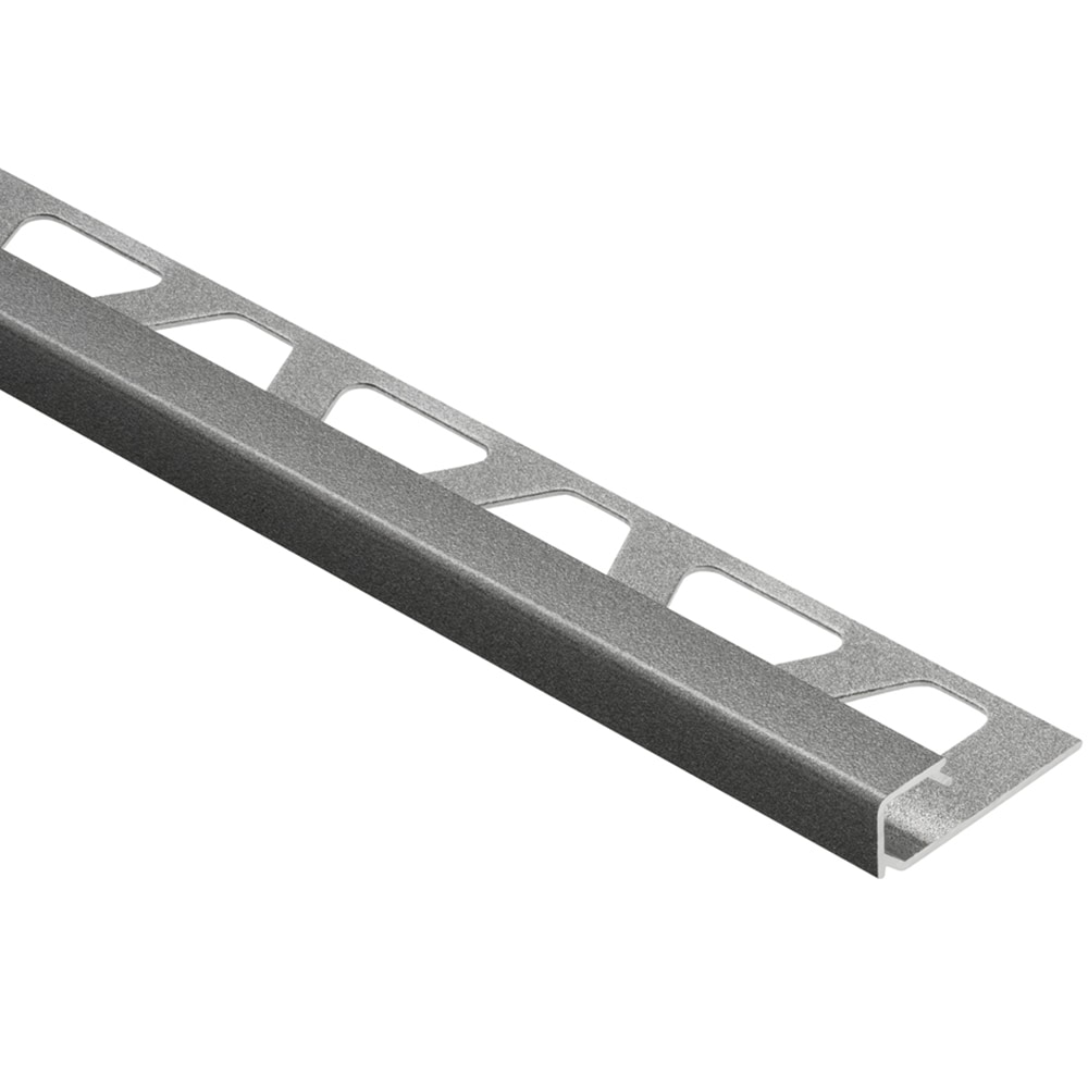 Schluter Systems Q60TSG Quadec 0.25-in W x 98.5-in L Pewter textured color-coated aluminum Aluminum Square edge Tile Edge Trim