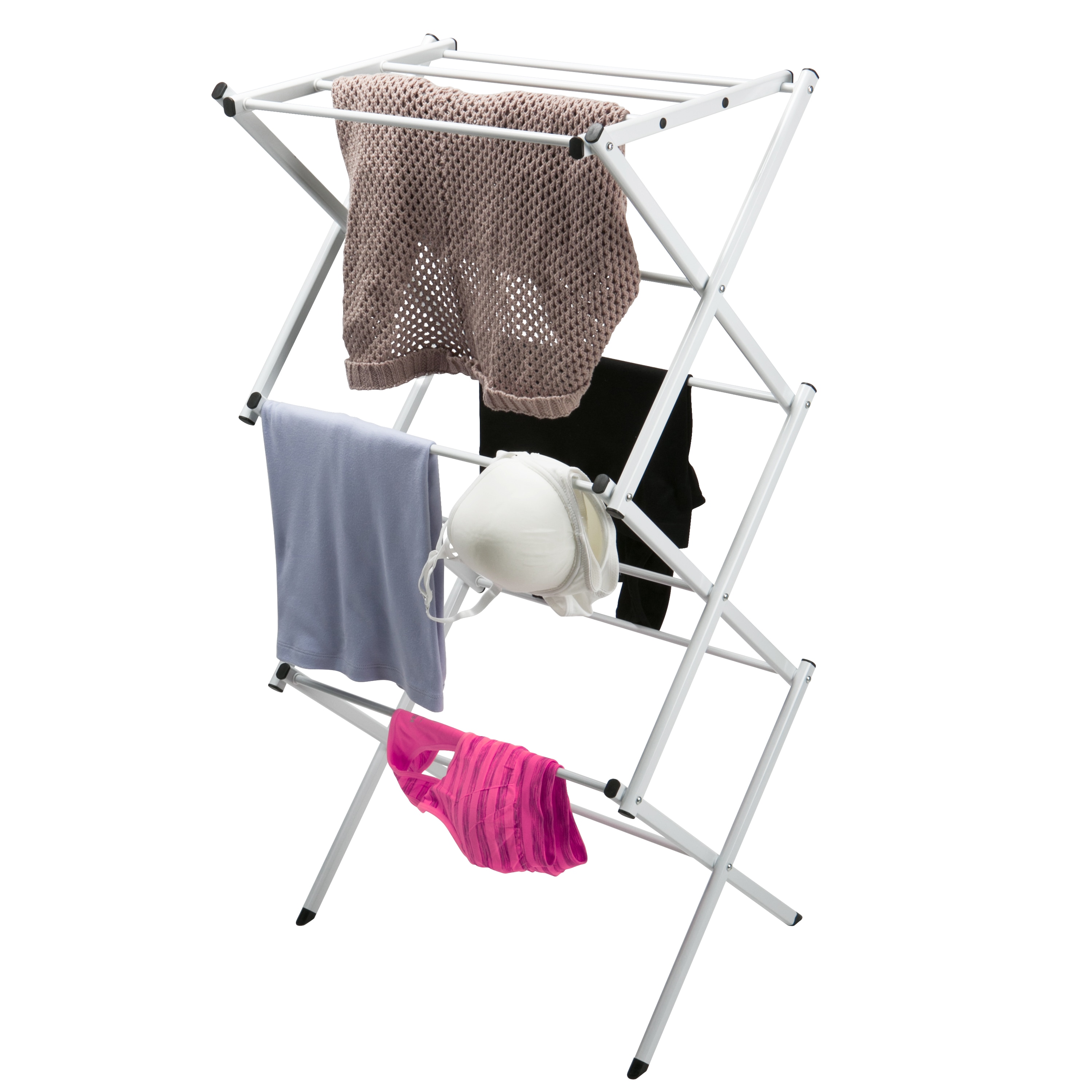 Woolite 24 Wide Collapsible Wall-Mount Drying Rack - White