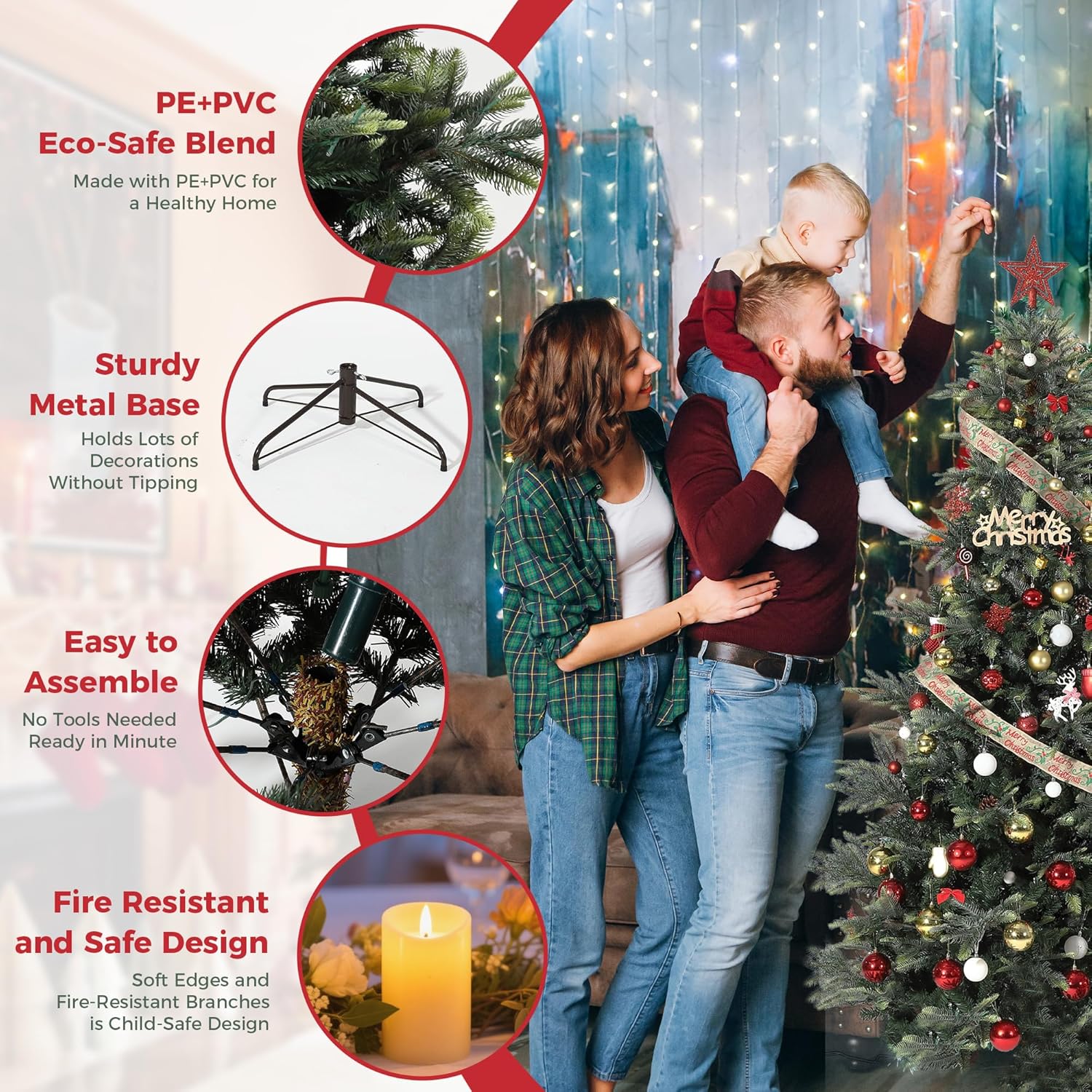 Qeetex LHF-SDS-Q8RJ328 Artificial-Christmas-Trees - View #5