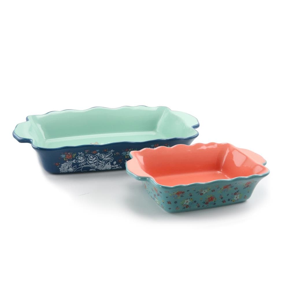 The Pioneer Woman Rectangular Ceramic Bakeware Set, Multiple