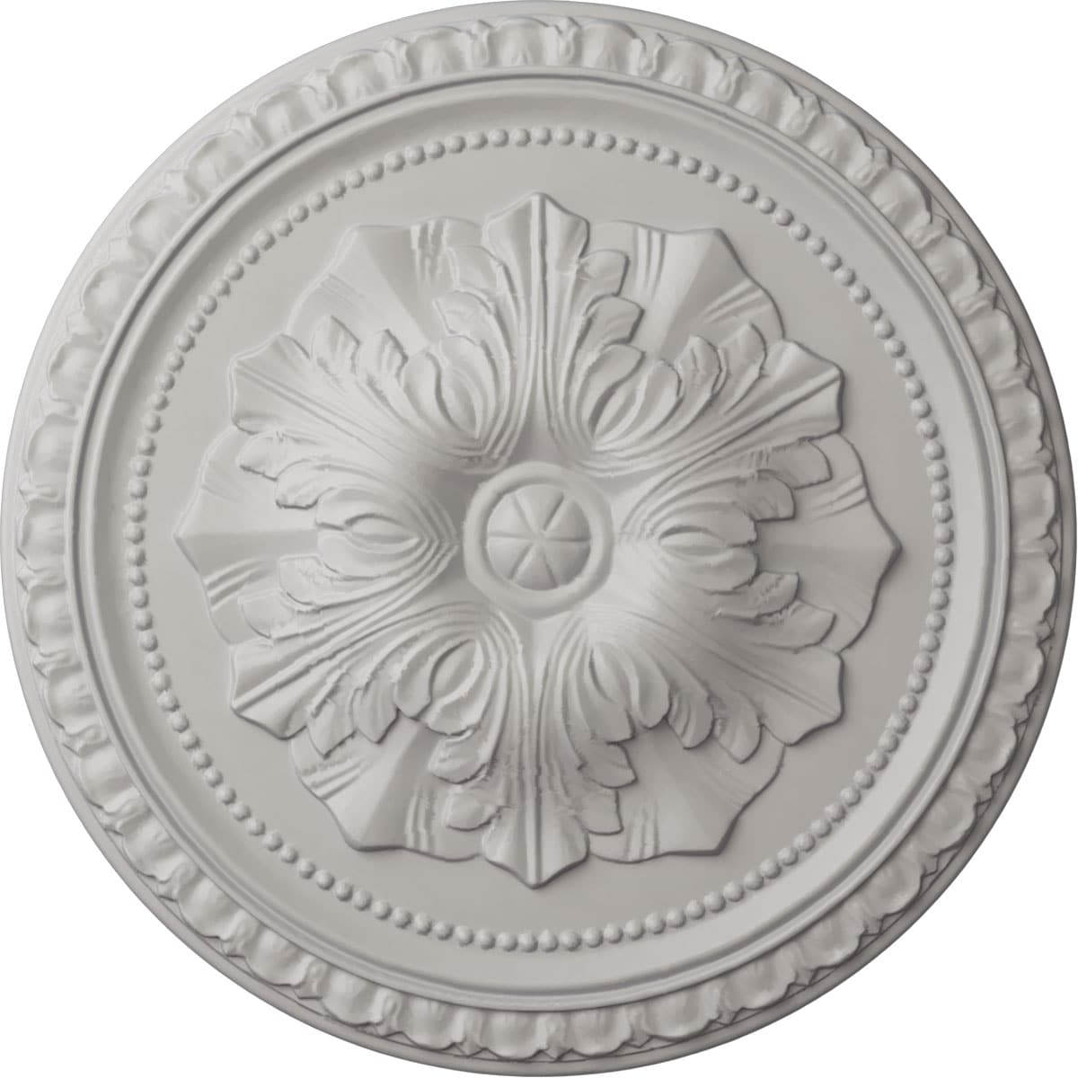 Ekena Millwork CM18RIUWF Richmond 18-in W x 18-in L Painted Ultra Pure White Polyurethane Split Ceiling Medallion