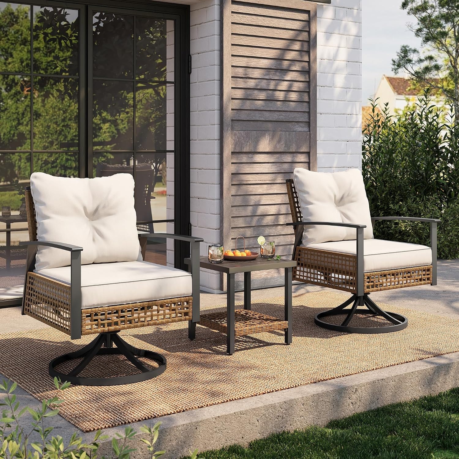 PatioEasy 360 degree swivel and rocking design for smooth rotation and ...