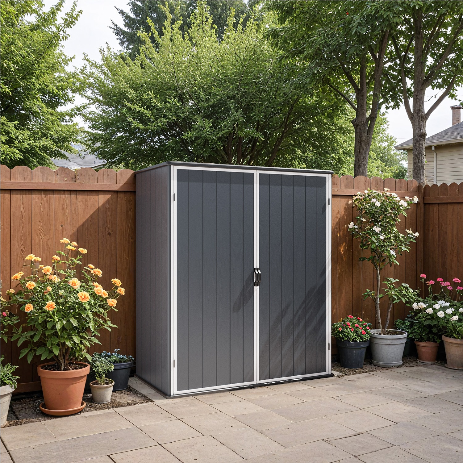 Patiowell WES-0590-DGY Vinyl-Resin-Storage-Buildings - View #3