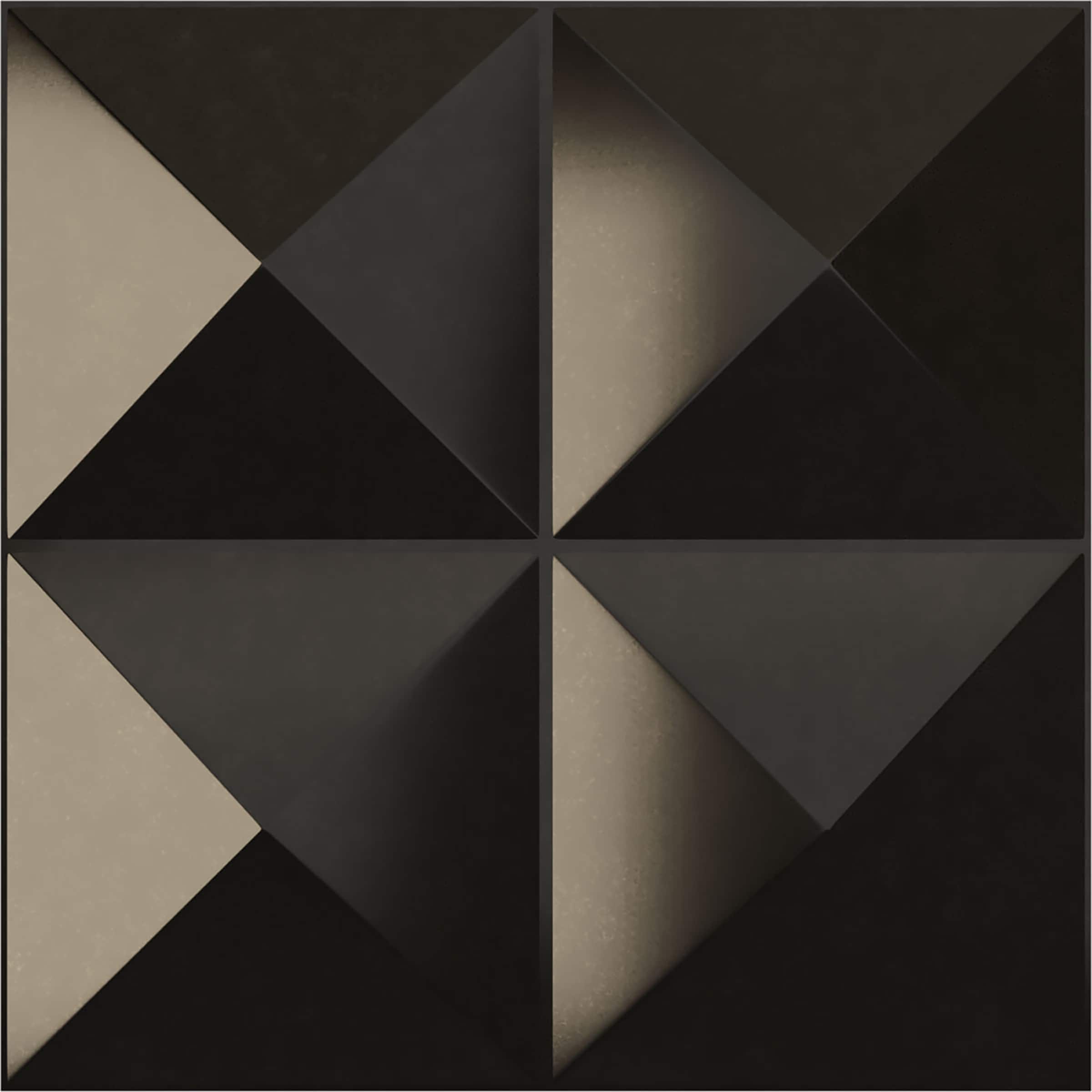 Ekena Millwork WP12X12TIECA 11-7/8-in x 11-7/8-in Embossed Paintable/Stainable Black PVC Wall Panel ( 0.98-sq ft )