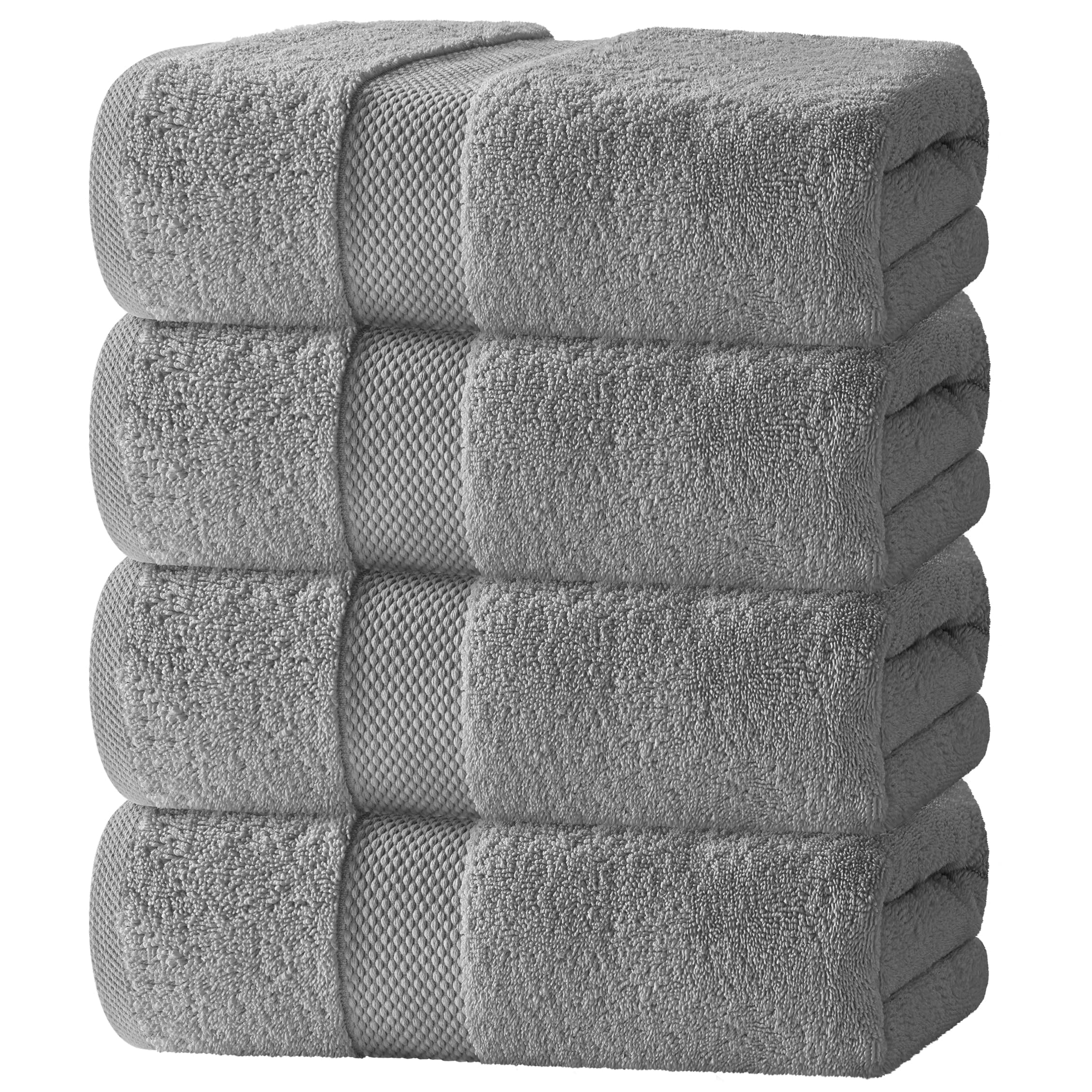 OMOMMD Light Grey 700 GSM Ultra Soft Highly Absorbent Quick Dry Hotel Bathroom Towel Set