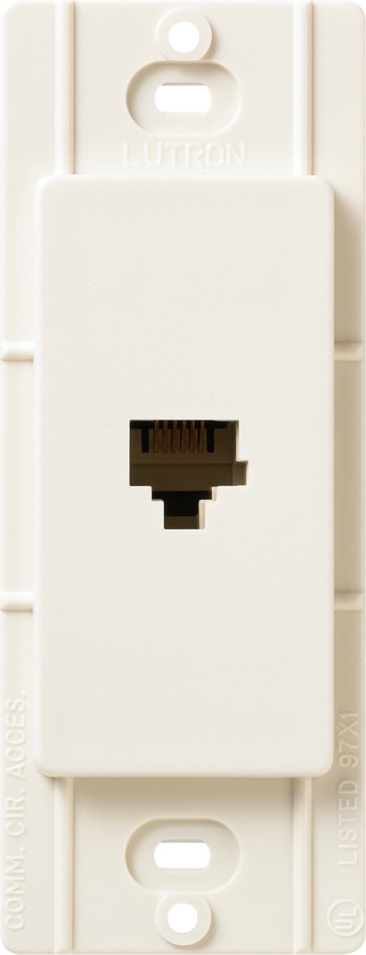 Lutron SC-PJ-BI Plastic RJ11 Wall Jack