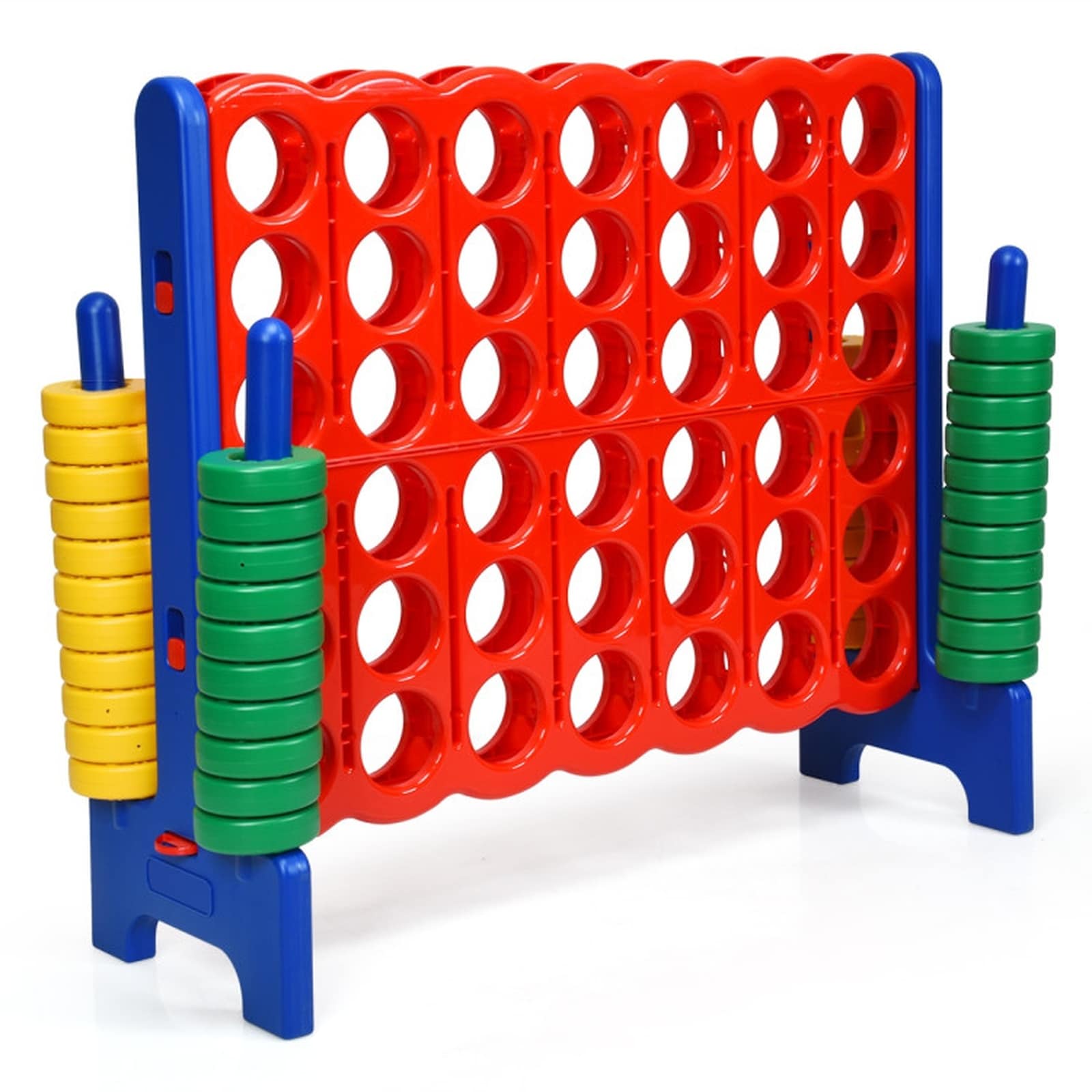 SUGIFT - 47.5-in Jumbo 4-to-Score Giant Yard Game with 42 Jumbo 5.5-in Rings Quick-Release Slider...