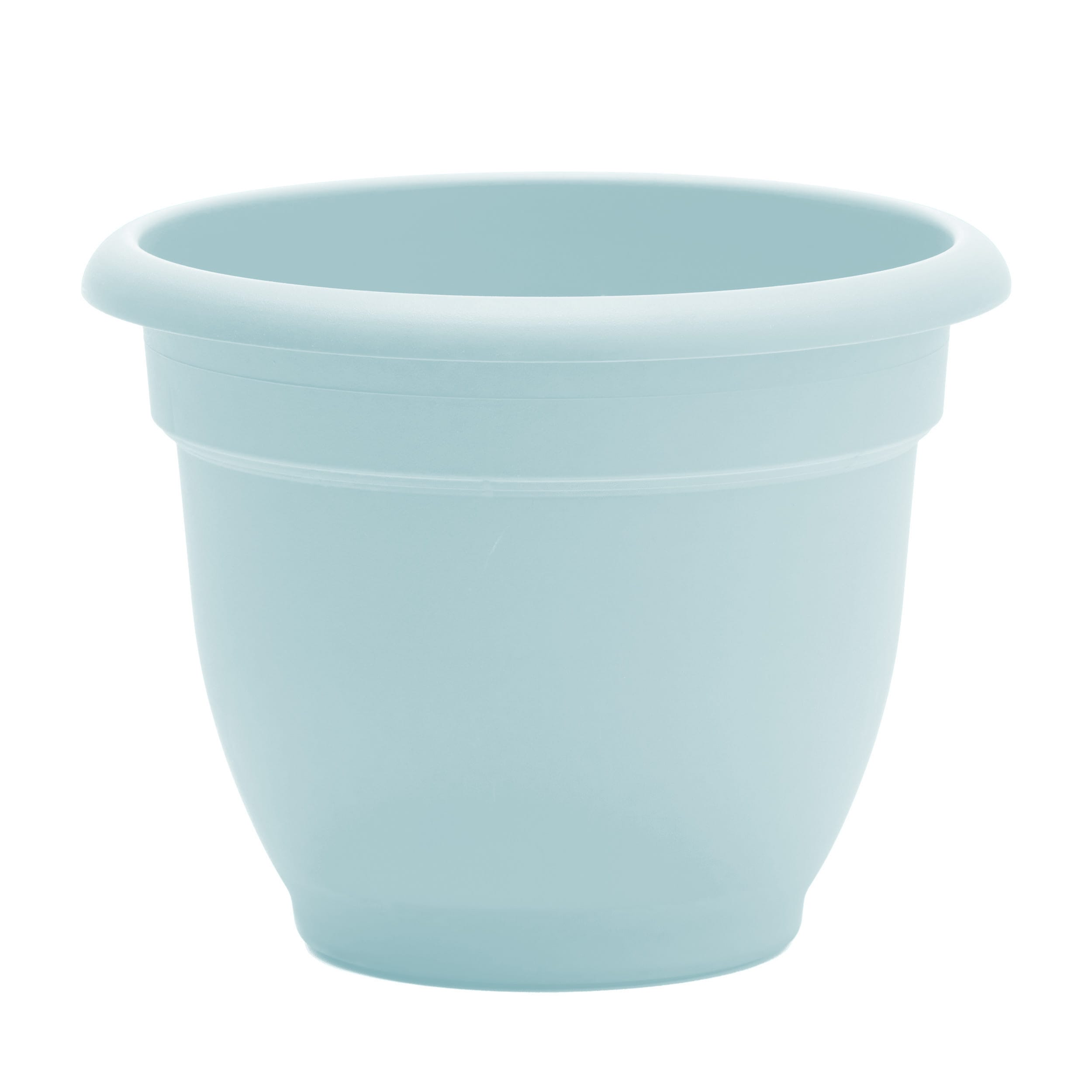 Bloem Round 13-in W Medium Blue Plastic Indoor/Outdoor Planter With ...