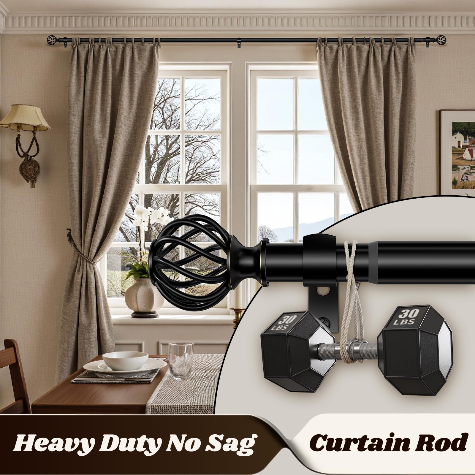 KIWDZFU LKI0817A225 Curtain-Rods - View #3