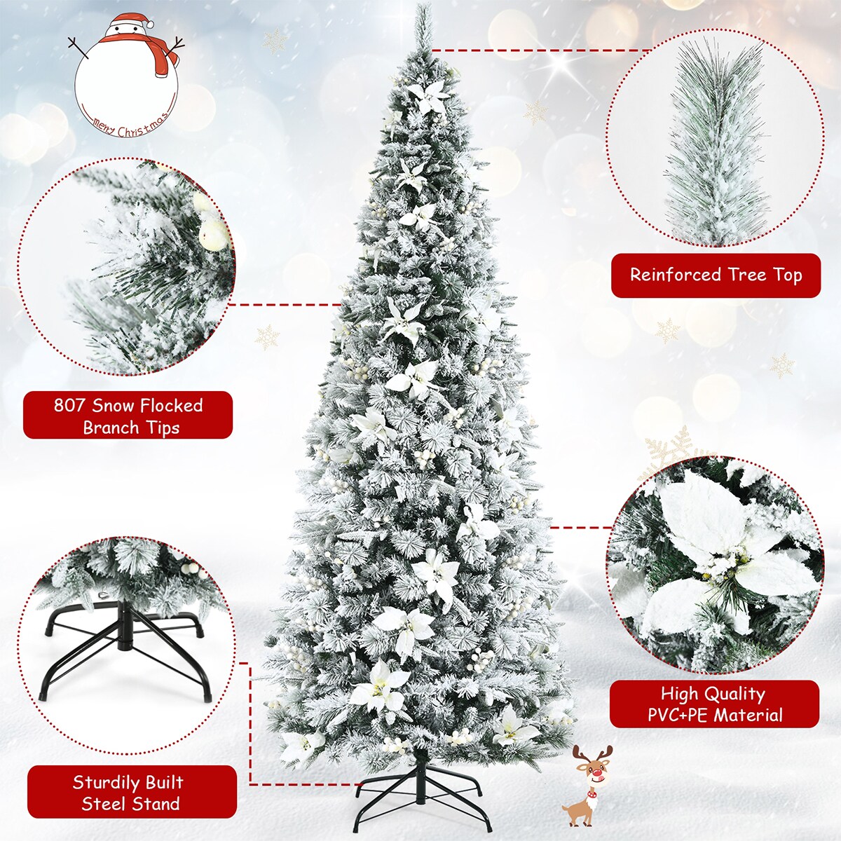 WELLFOR CM-HWY-23503 Artificial-Christmas-Trees - View #4