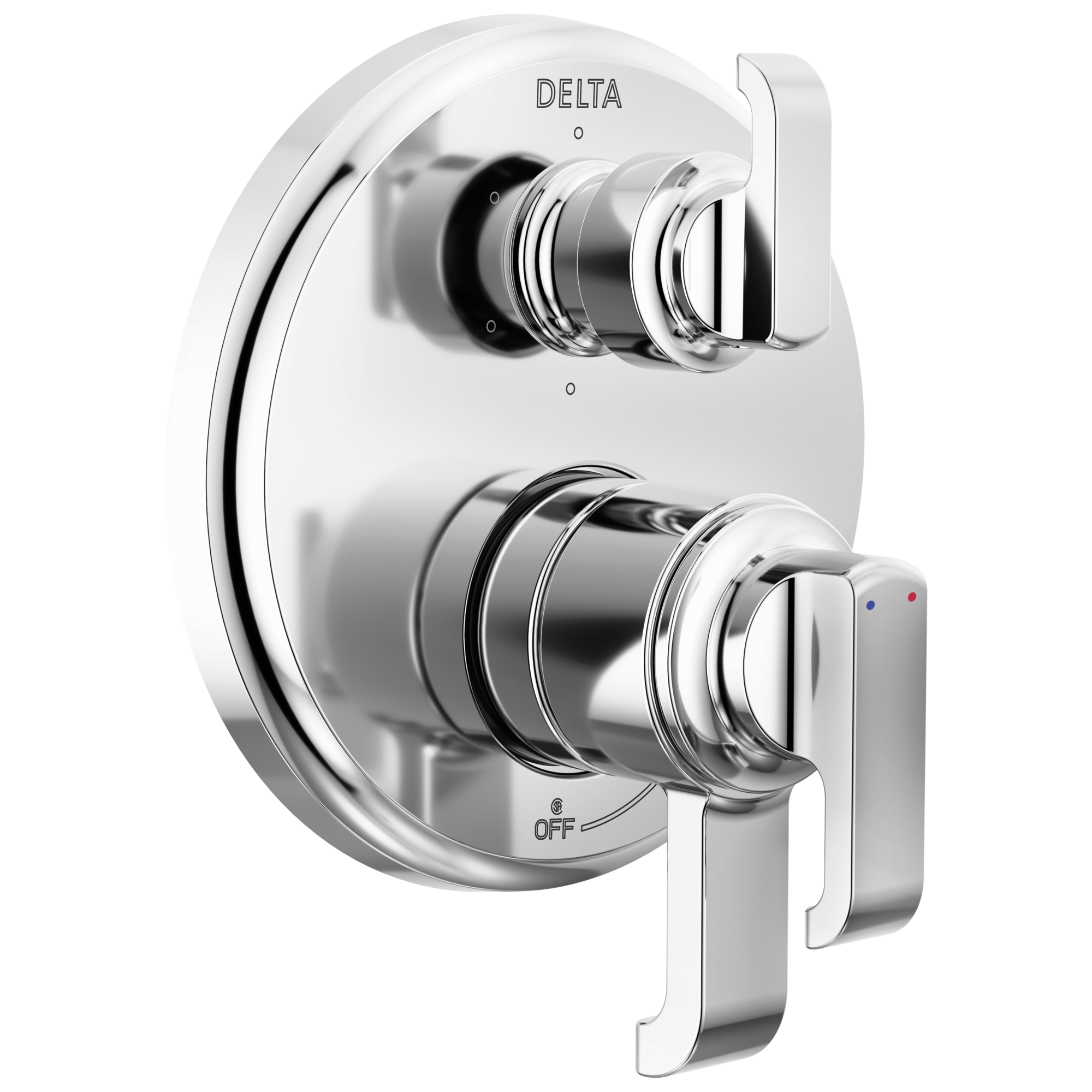 Delta T27989-PR Tetra Lumicoat Chrome 3.94-Inches Universal Bathtub/Shower Diverter 0.5-Inches -ID