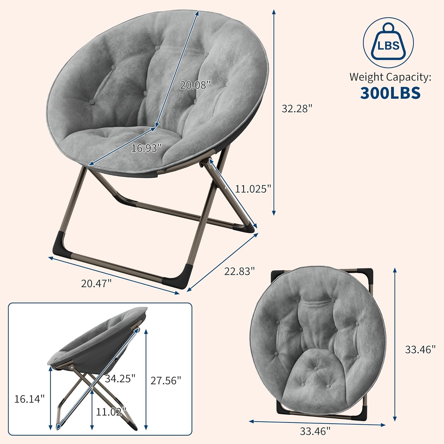 Qeetex YJZDY-PHK-33FUR3T5 Folding-Chairs - View #3