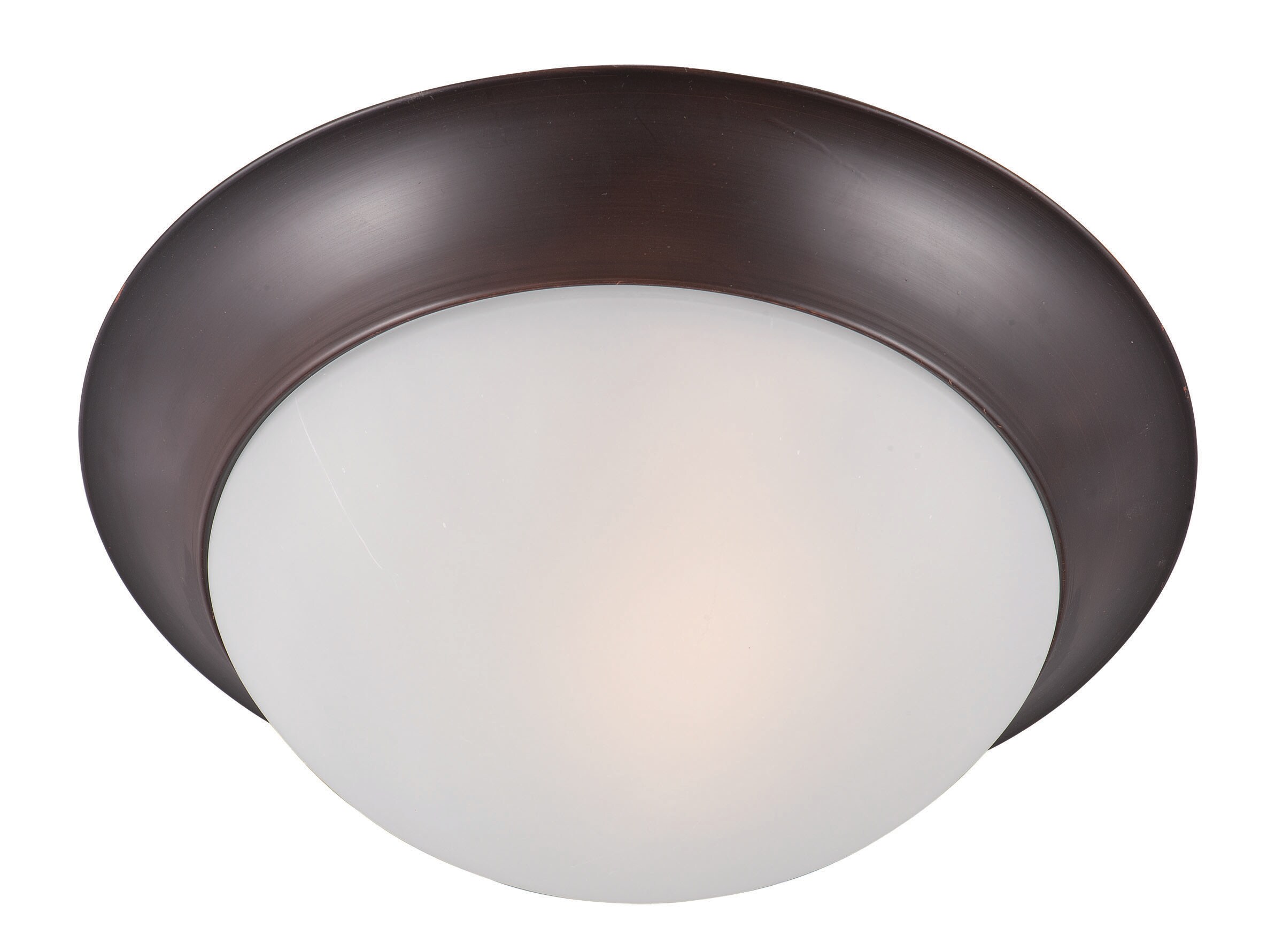 Maxim Lighting 5850FTOI Essentials 1 -Light 12-in Oil-rubbed Bronze Flush Mount Light