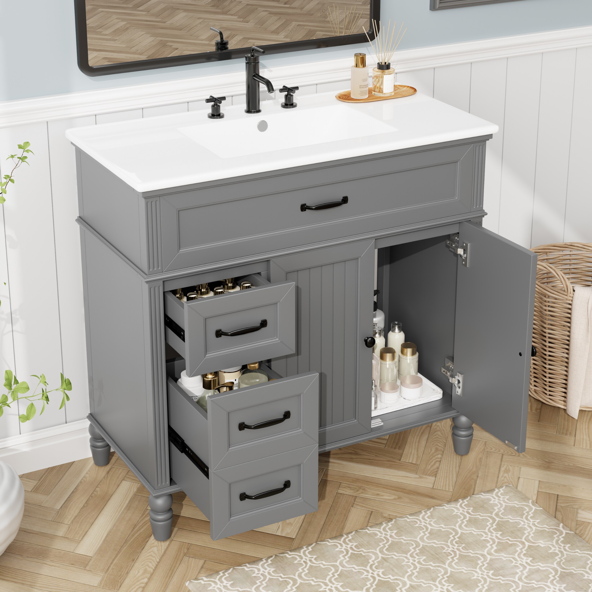 LUXEYARD DS-X-224VANTY8 Bath-Vanity-Combo - View #2