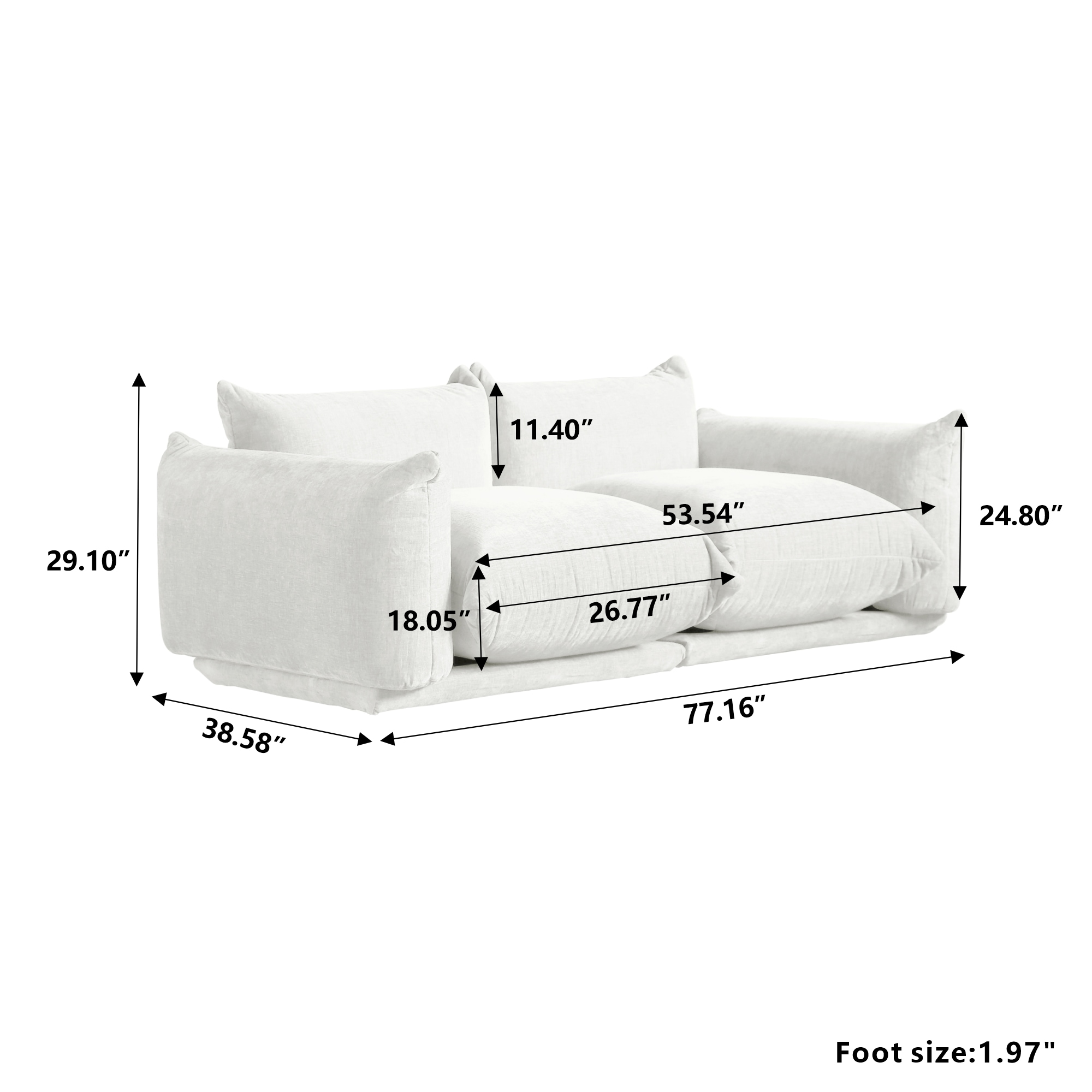 BuotiqHom DH-A-119BE-S2 Sofas-Loveseats - View #3