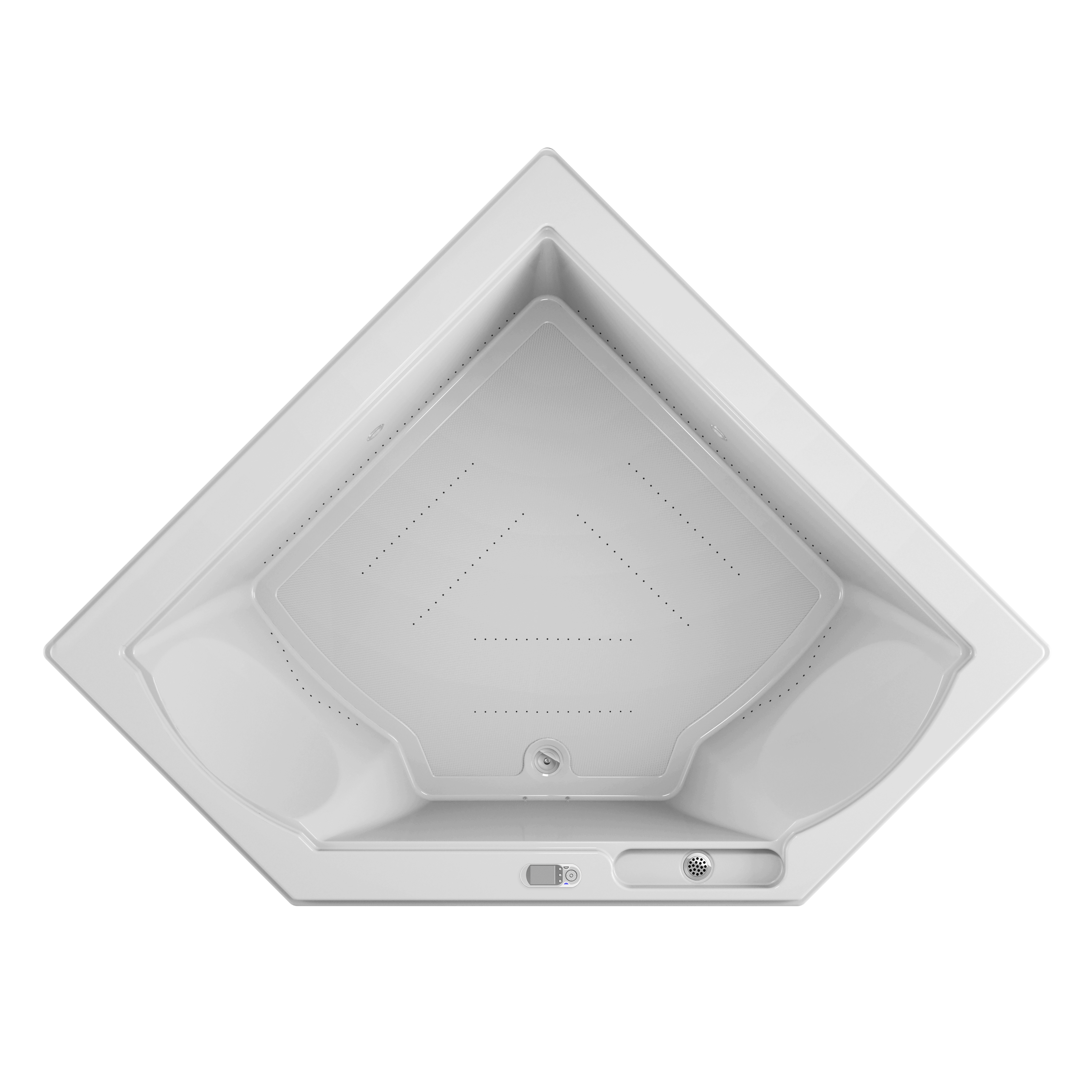 Jacuzzi MG30959 FUZION 65.75-Inches x 65.75-Inches White Acrylic Rectangular Drop-in Whirlpool and air bath combination tub Drain ( Center Drain )