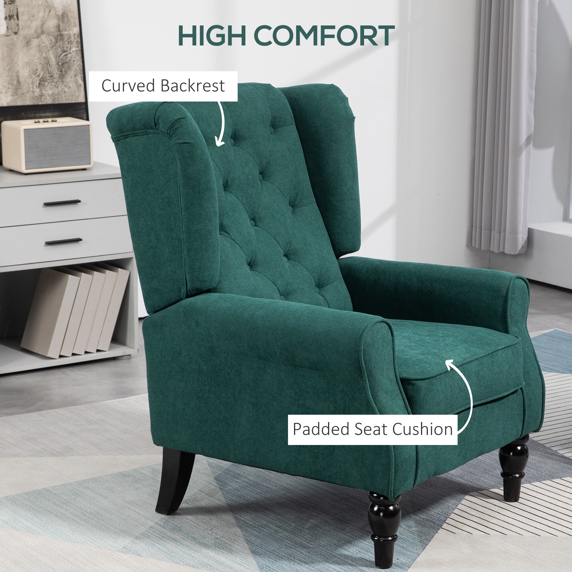 HomCom 833-695V80DG Sofas-Loveseats - View #7