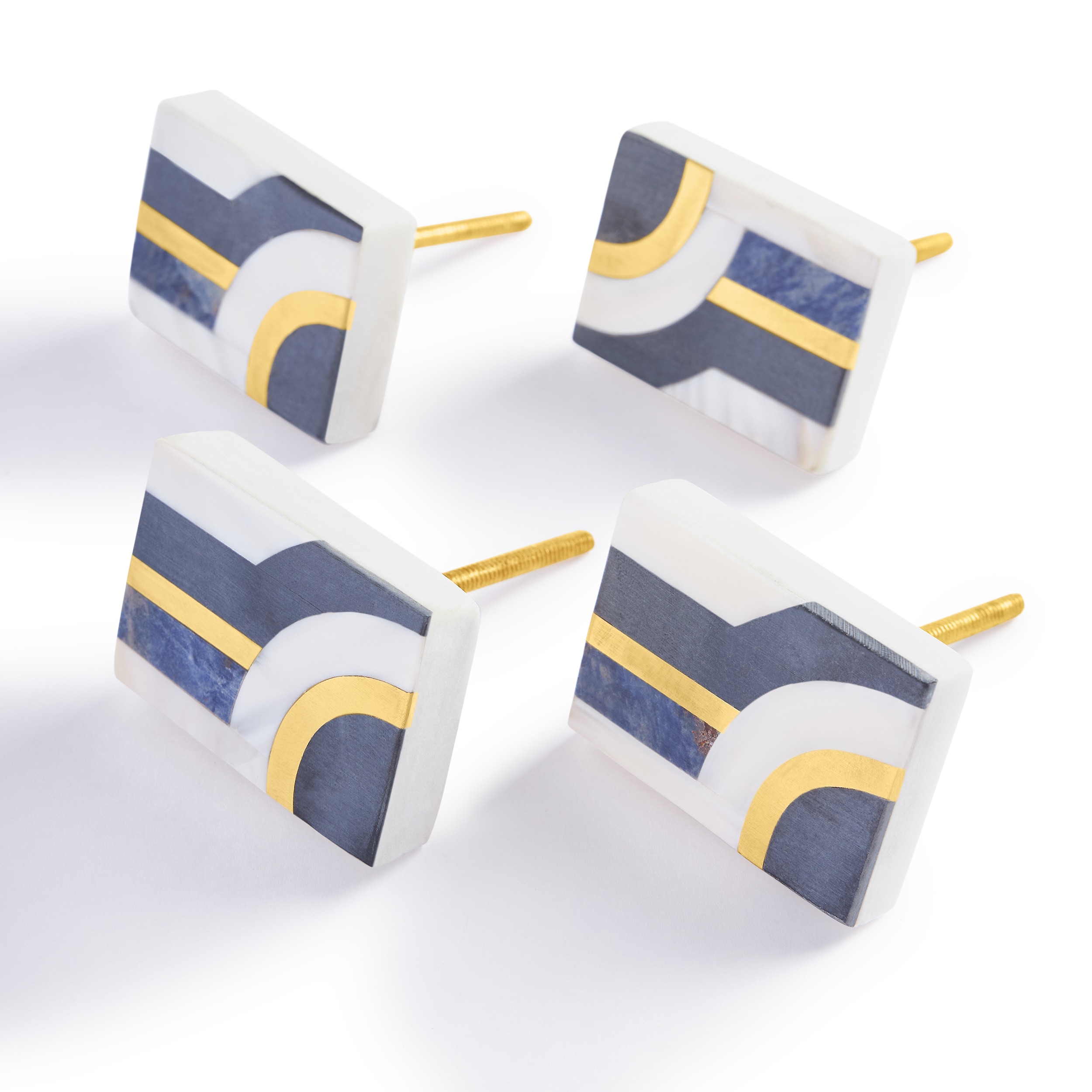 GAURI KOHLI GK51080 Indora 1-1/5-in Multi-colored Rectangular Modern Cabinet Knob (4-Pack)