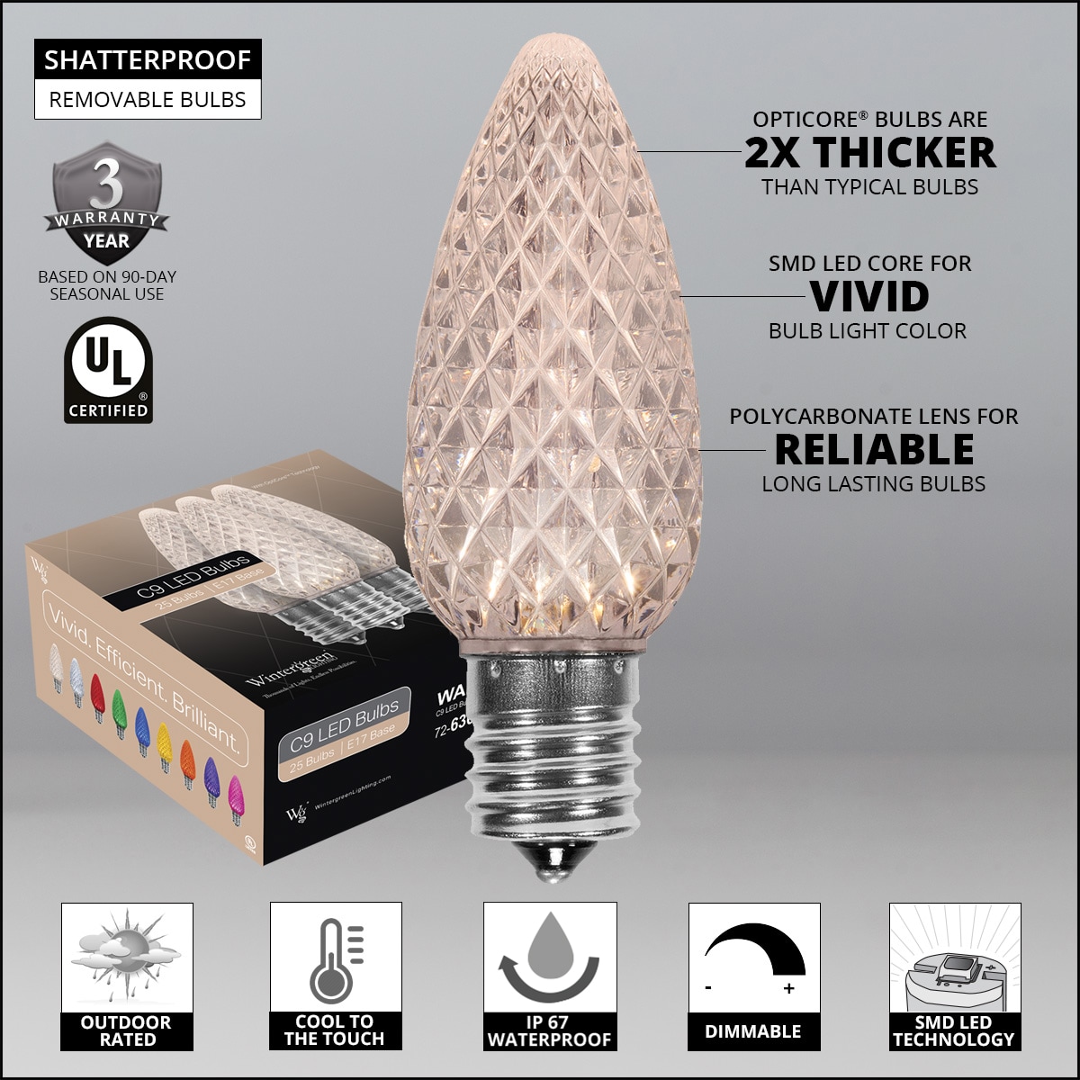 Wintergreen Lighting 77667 Christmas-String-Lights - View #4