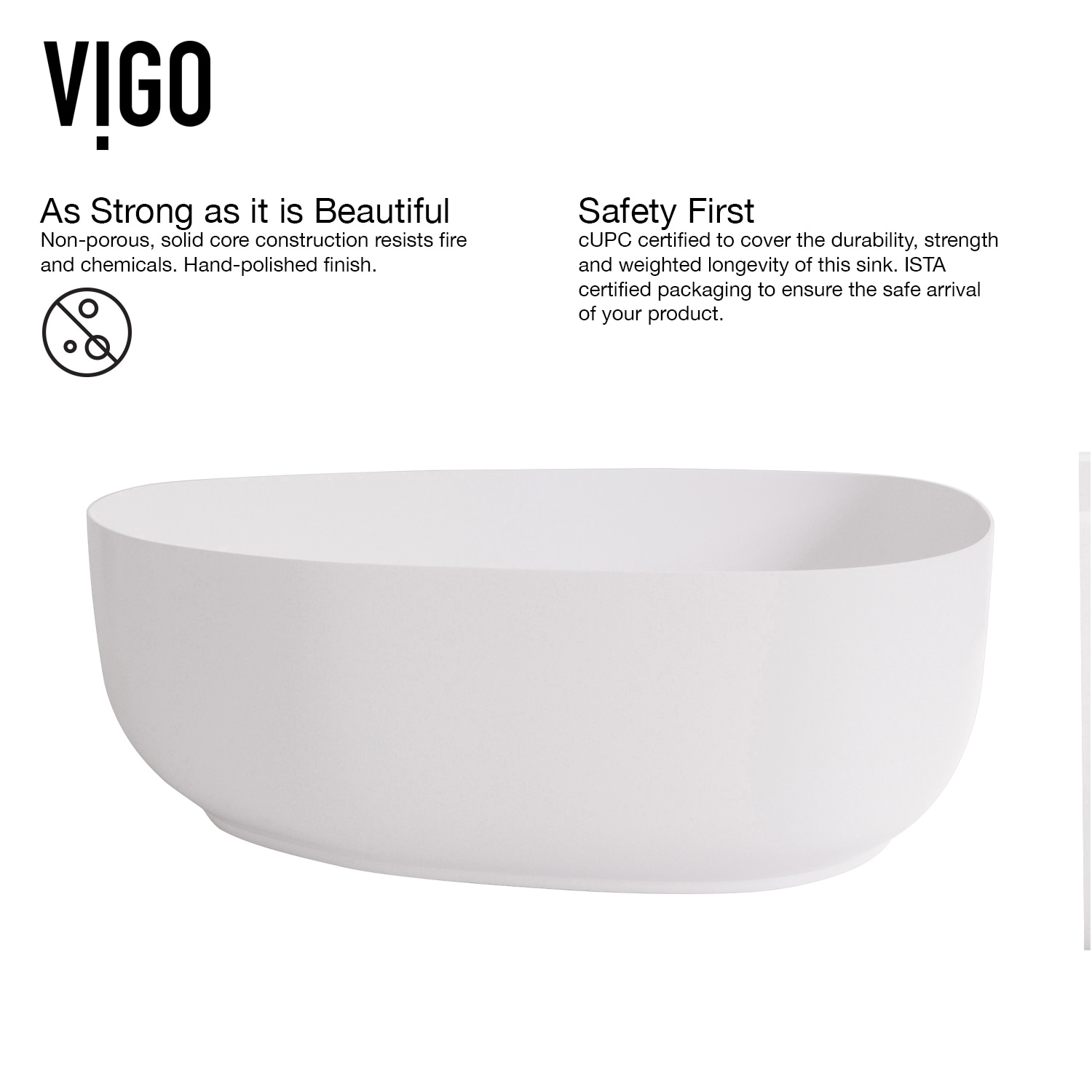 Peony 20" White Matte Stone Vessel Bathroom Sink
