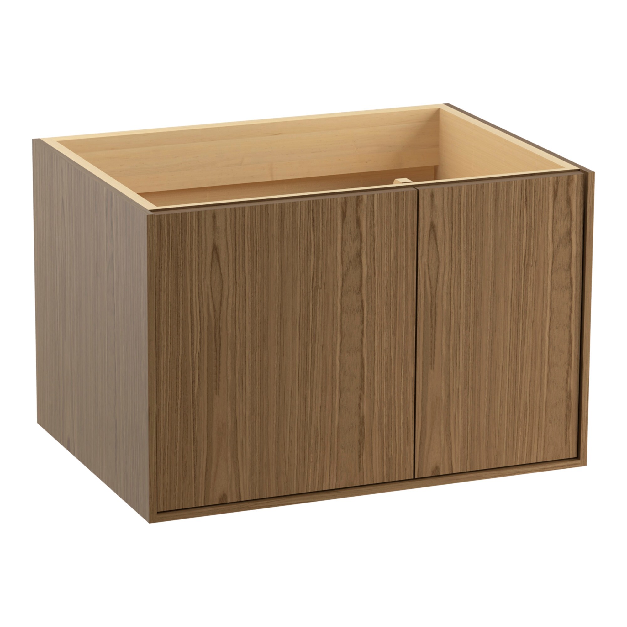 KOHLER 99541-R-1WM Jute 30-in Walnut Flax Bathroom Vanity Base Cabinet without Top