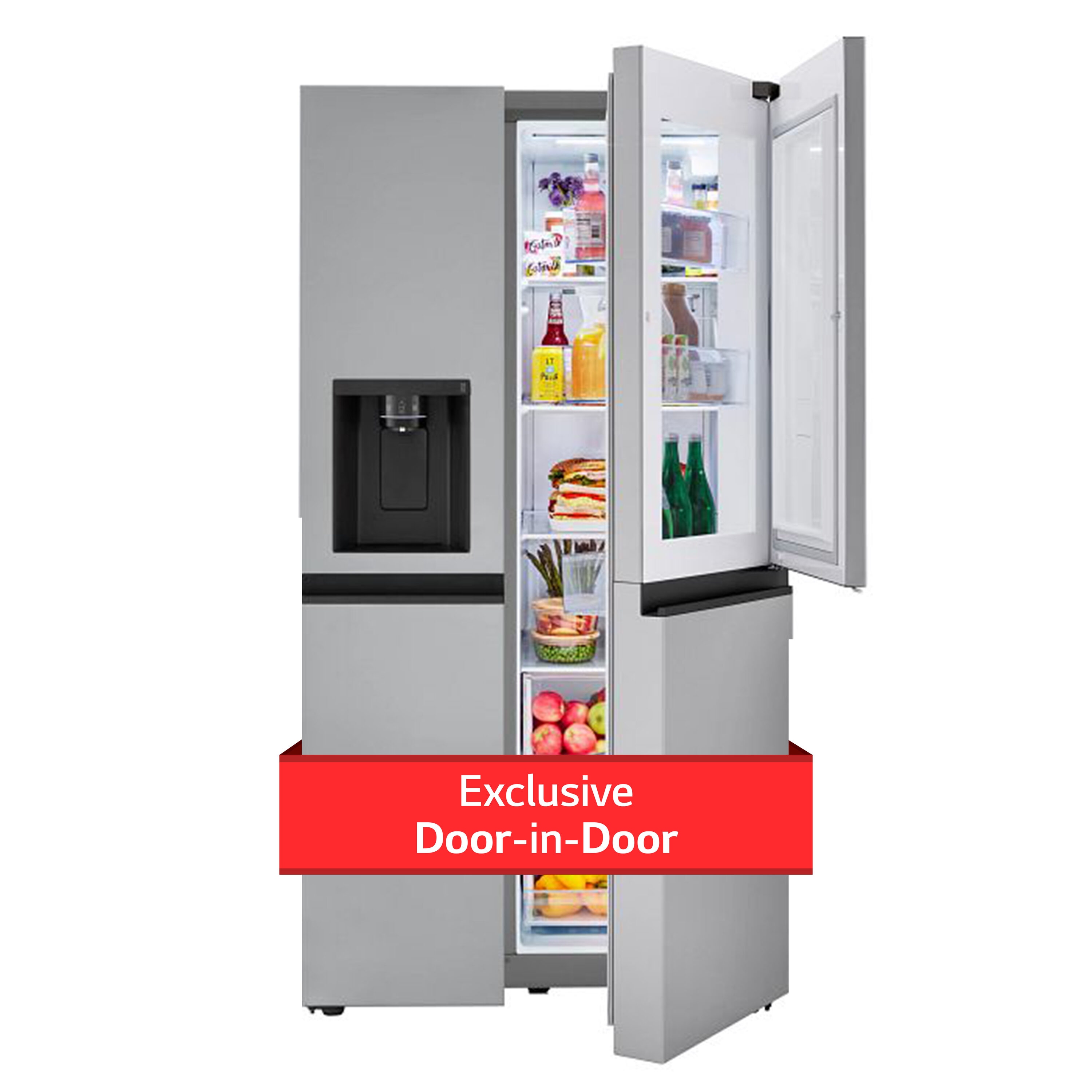 LG LRSOS2706S: 27 cu. ft. Side-By-Side InstaView™ Refrigerator