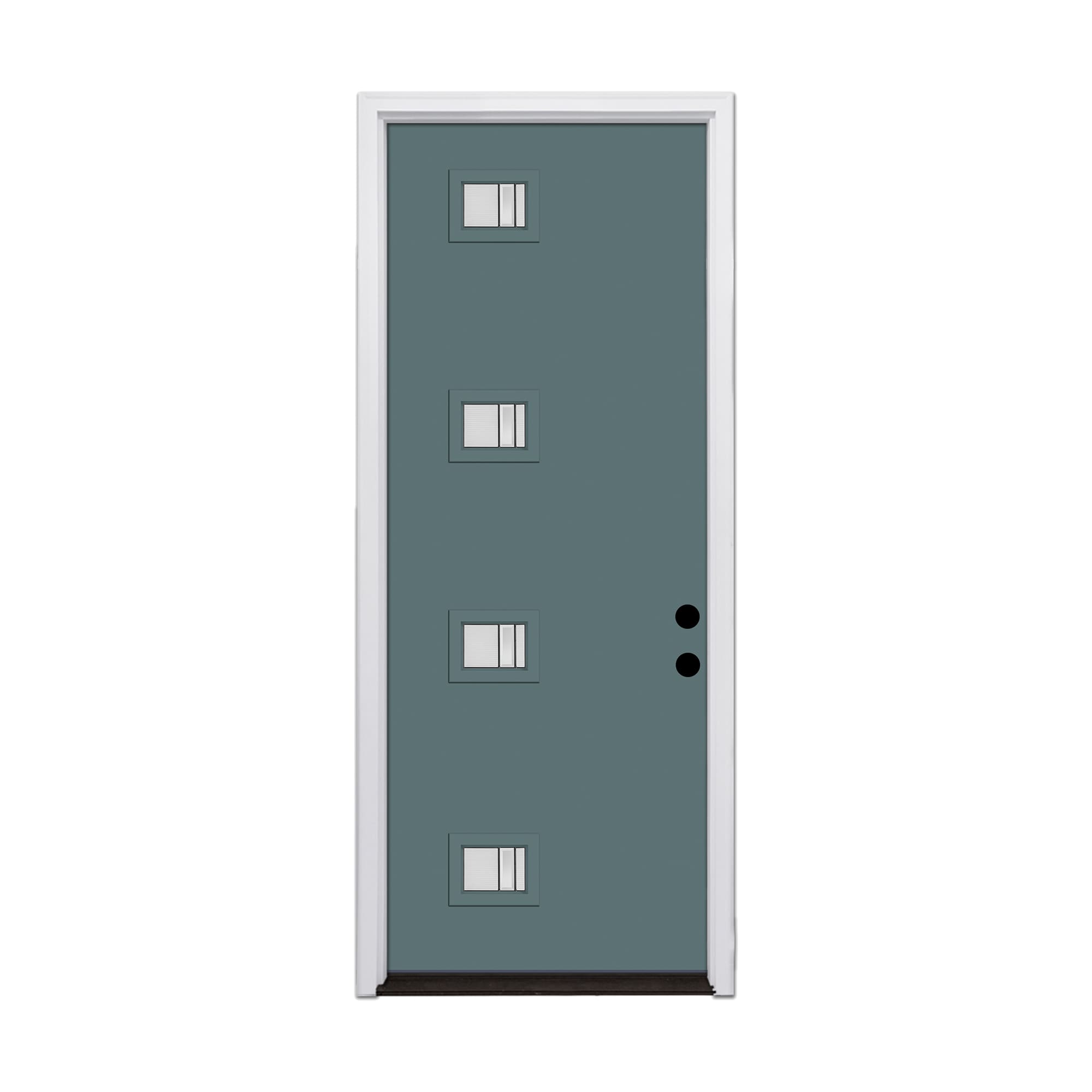 Therma-Tru AXIS 36-in x 96-in Fiberglass Pulse Lite Painted Prehung Front Door with Brickmould Insulating Core