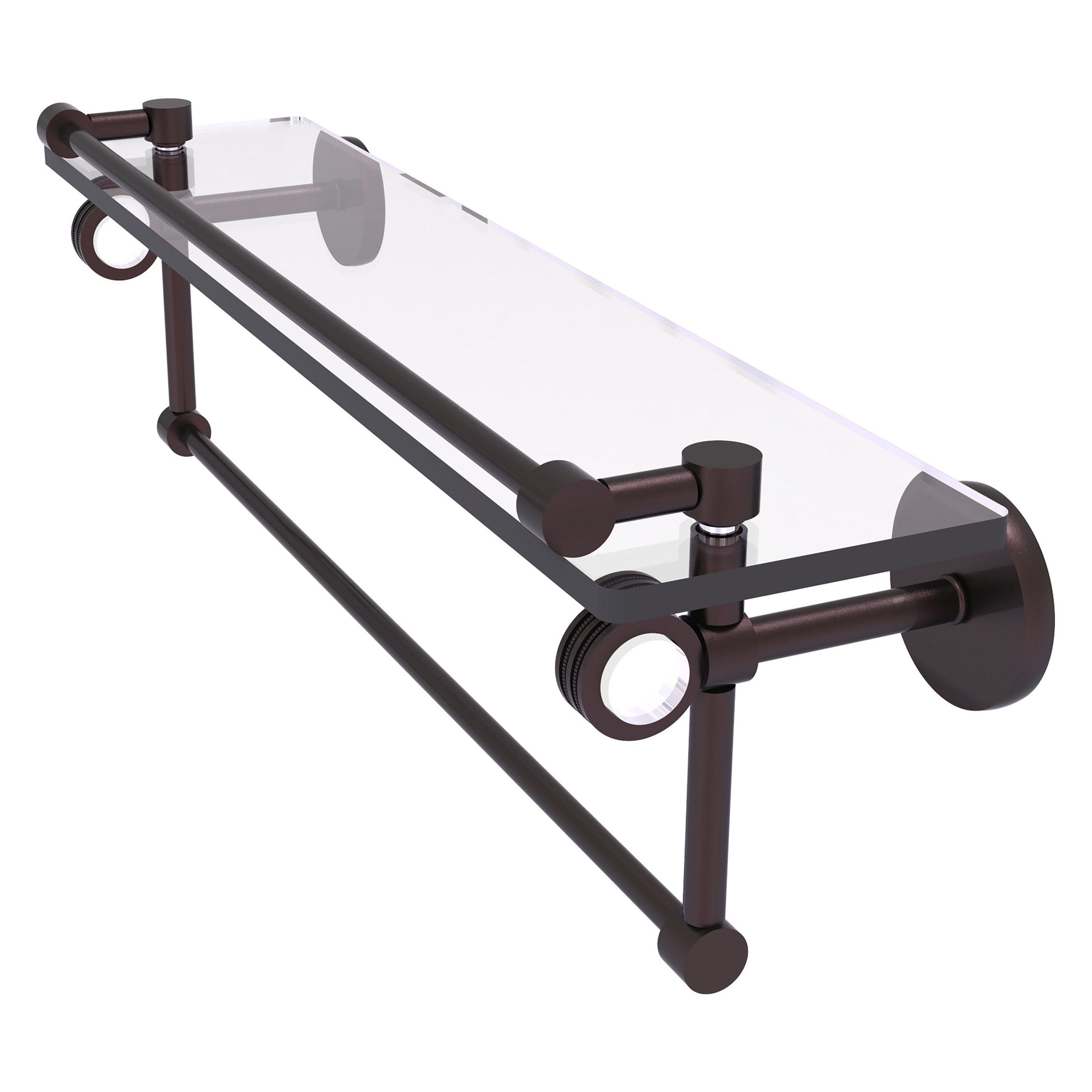 Allied Brass CV-1TBD-22-GAL-ABZ Clearview Antique Bronze Wall mount Bathroom Shelf ( 22-in x 6.7-in x 5-in )