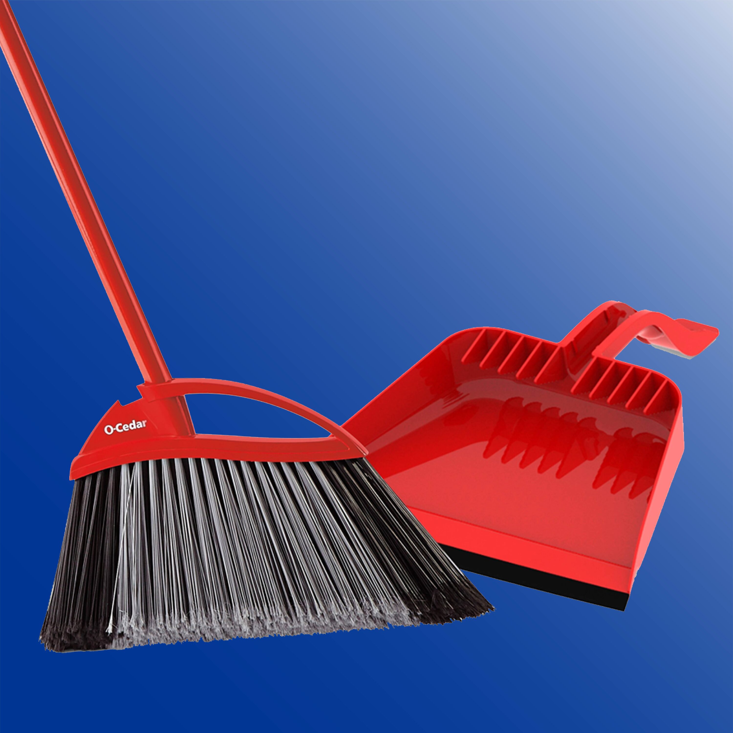 Libman 10-in Poly Fiber Multi-surface Angle with Dustpan Upright Broom in  the Brooms department at