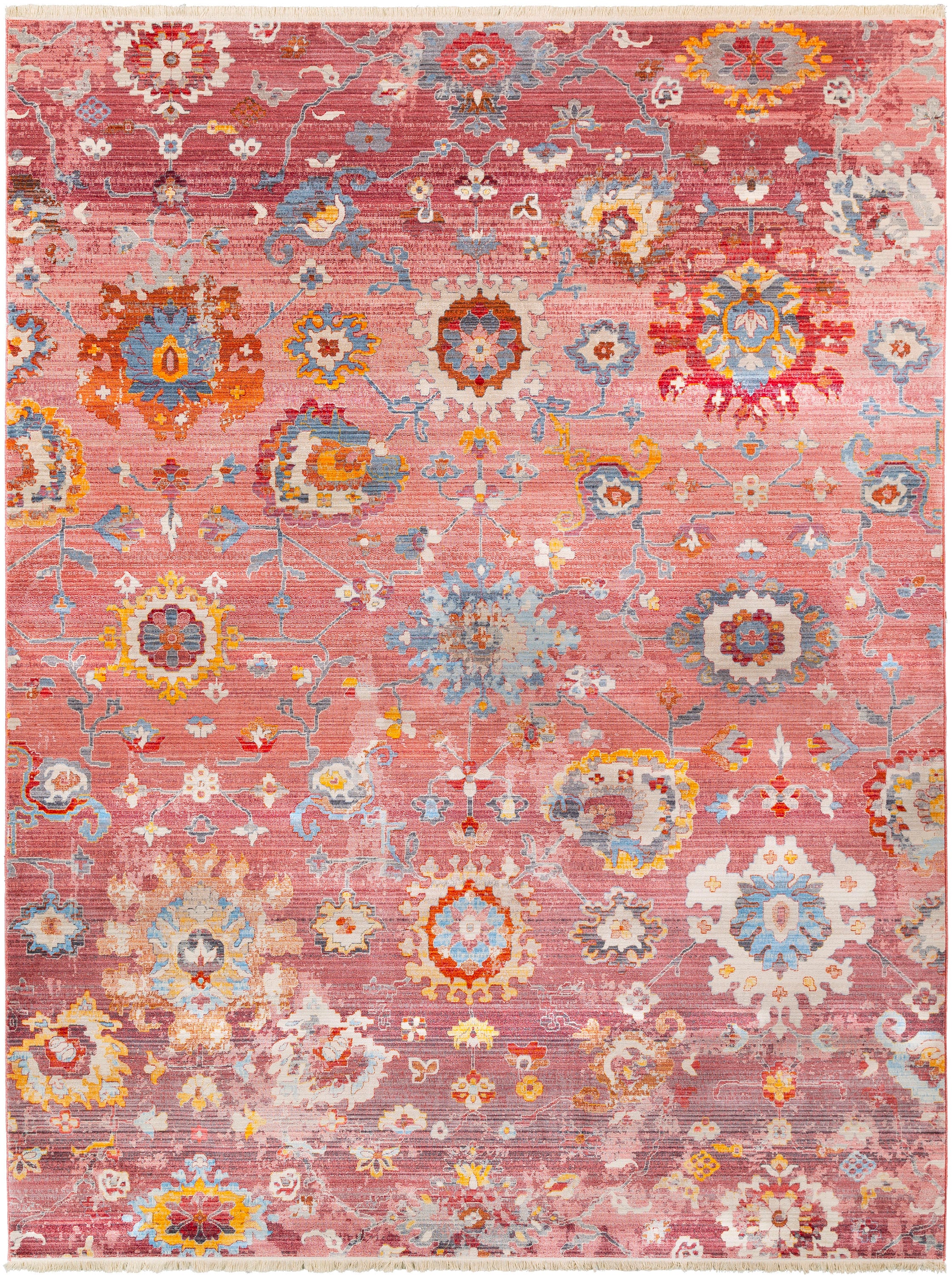 Livabliss EPC2301-710103 Ephesians 8 x 10 (ft) Polyester Pink Rectangular Indoor Medallion Oriental Area rug